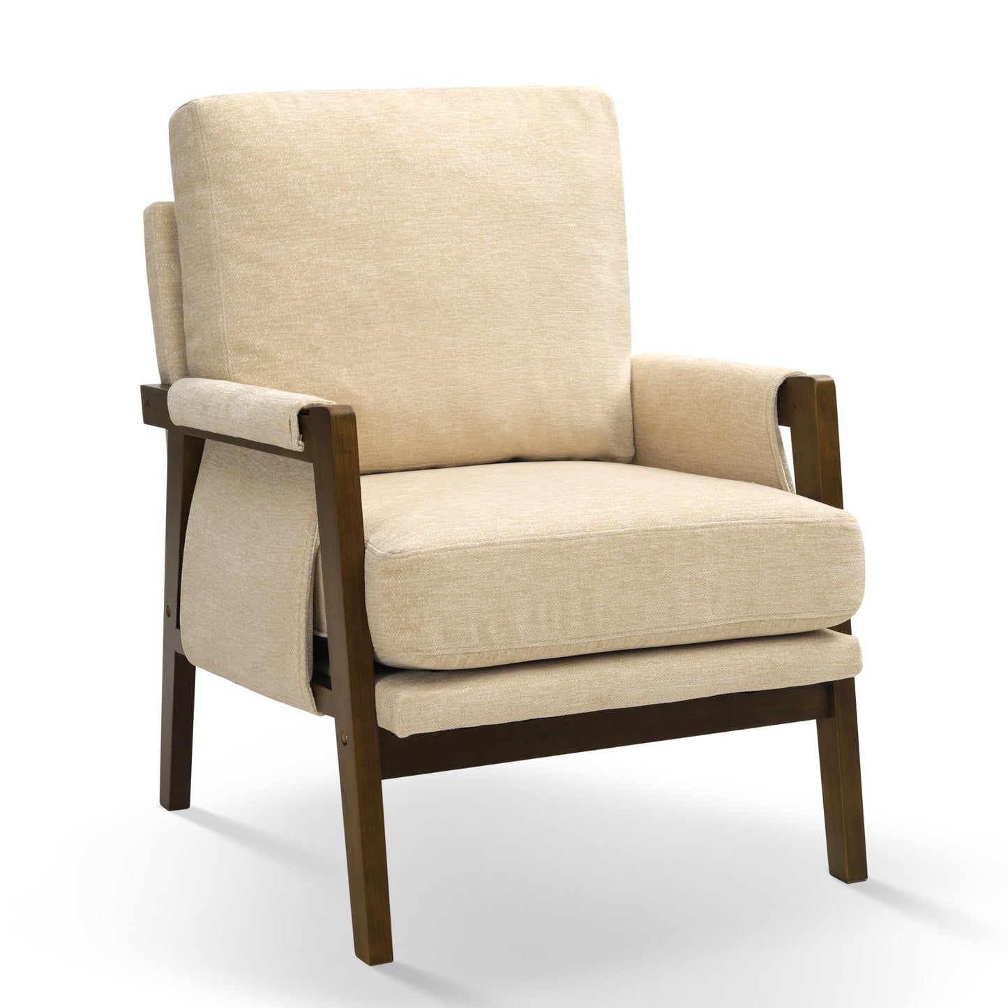 Modern Accent Armchair_Solid Wood