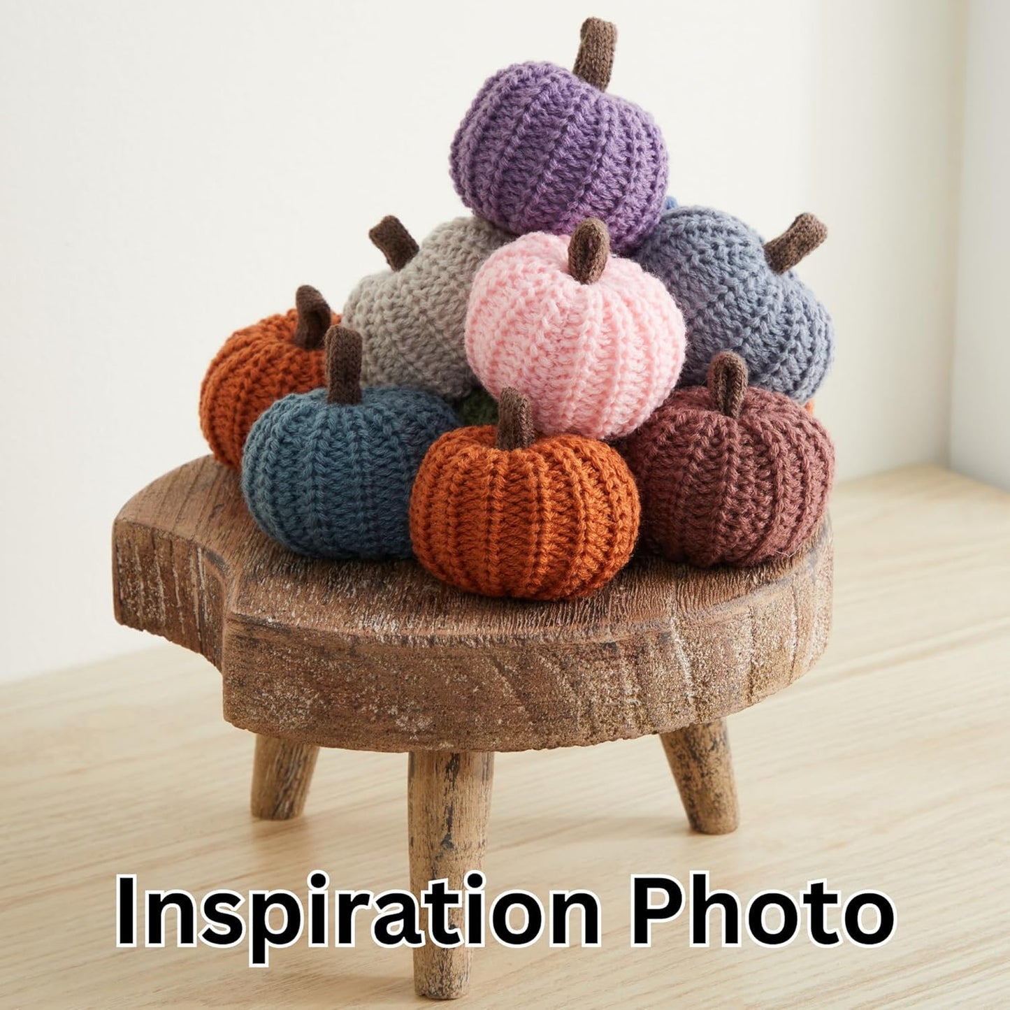 Set of 3 Cozy Knit Pumpkins