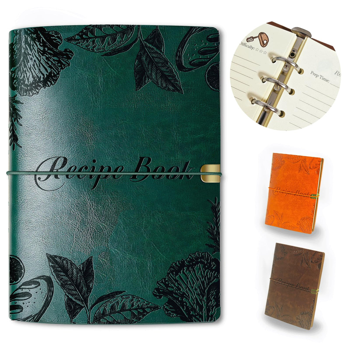Blank Recipe Leather Cookbook