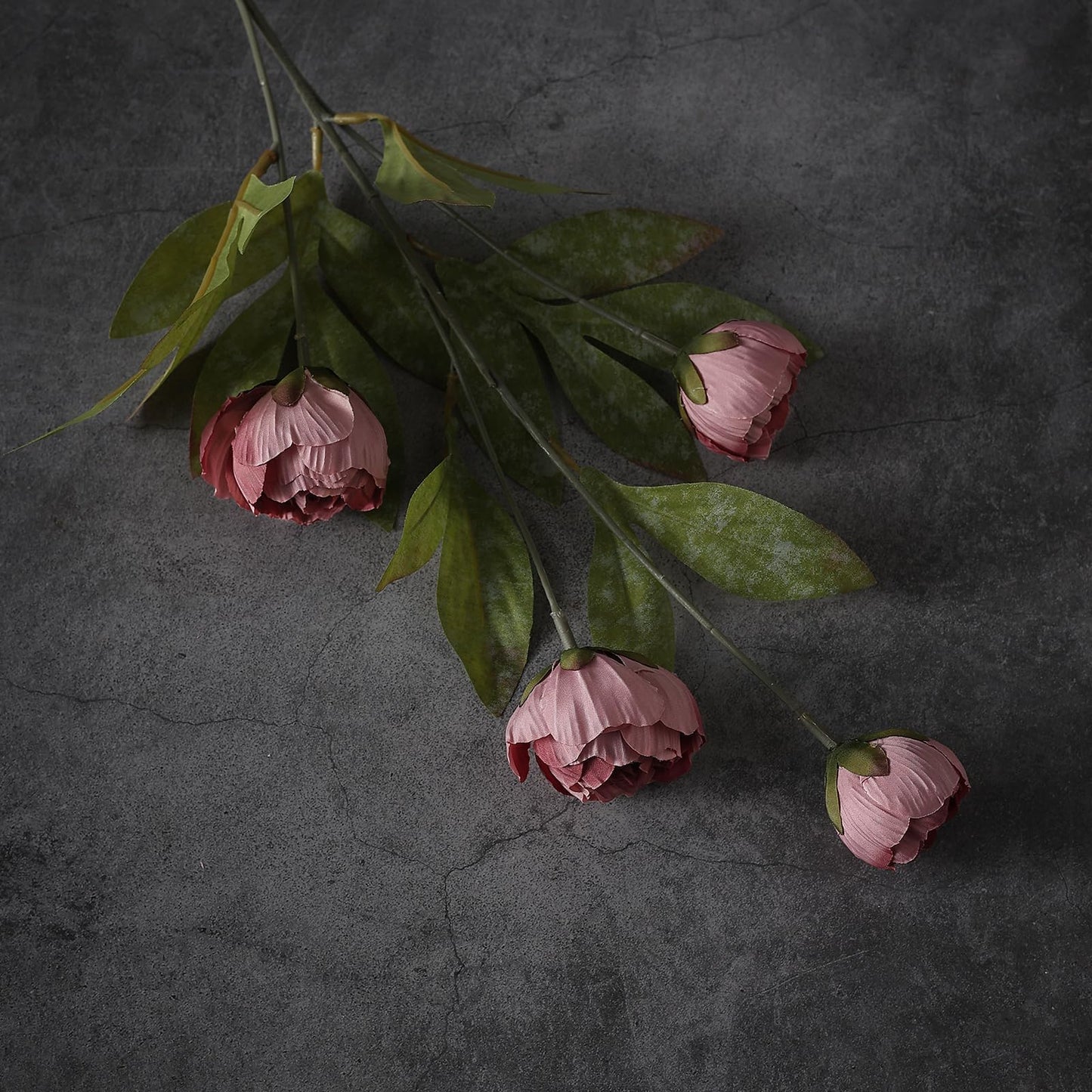 6 Pcs Faux Silk Peony Artificial Flowers 27" Stems