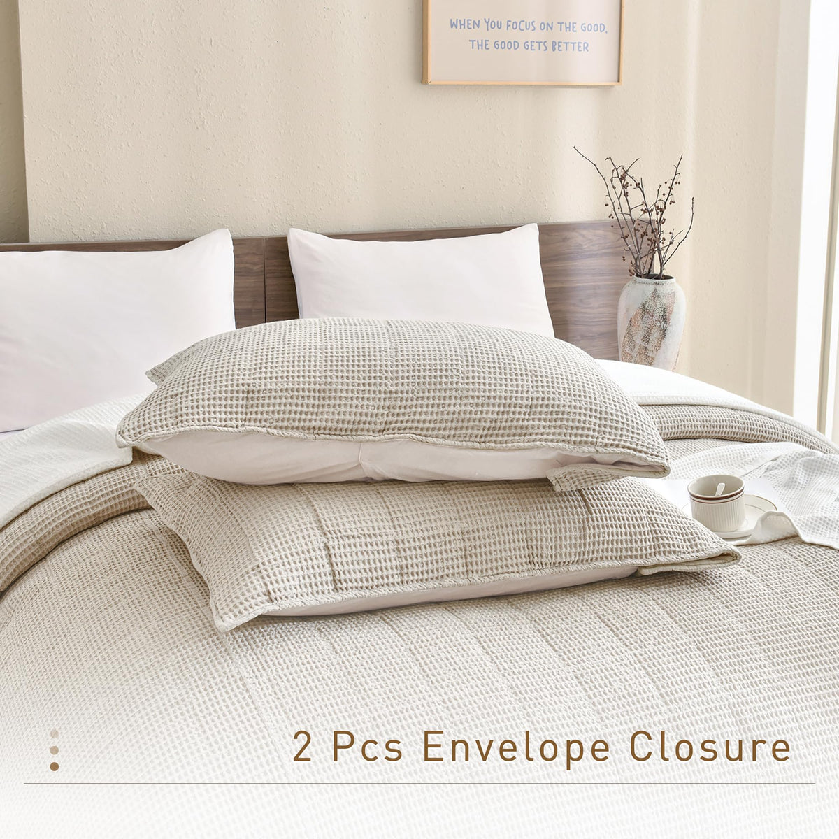 Oversized Waffle Weave Lightweight Coverlets_3 Pieces