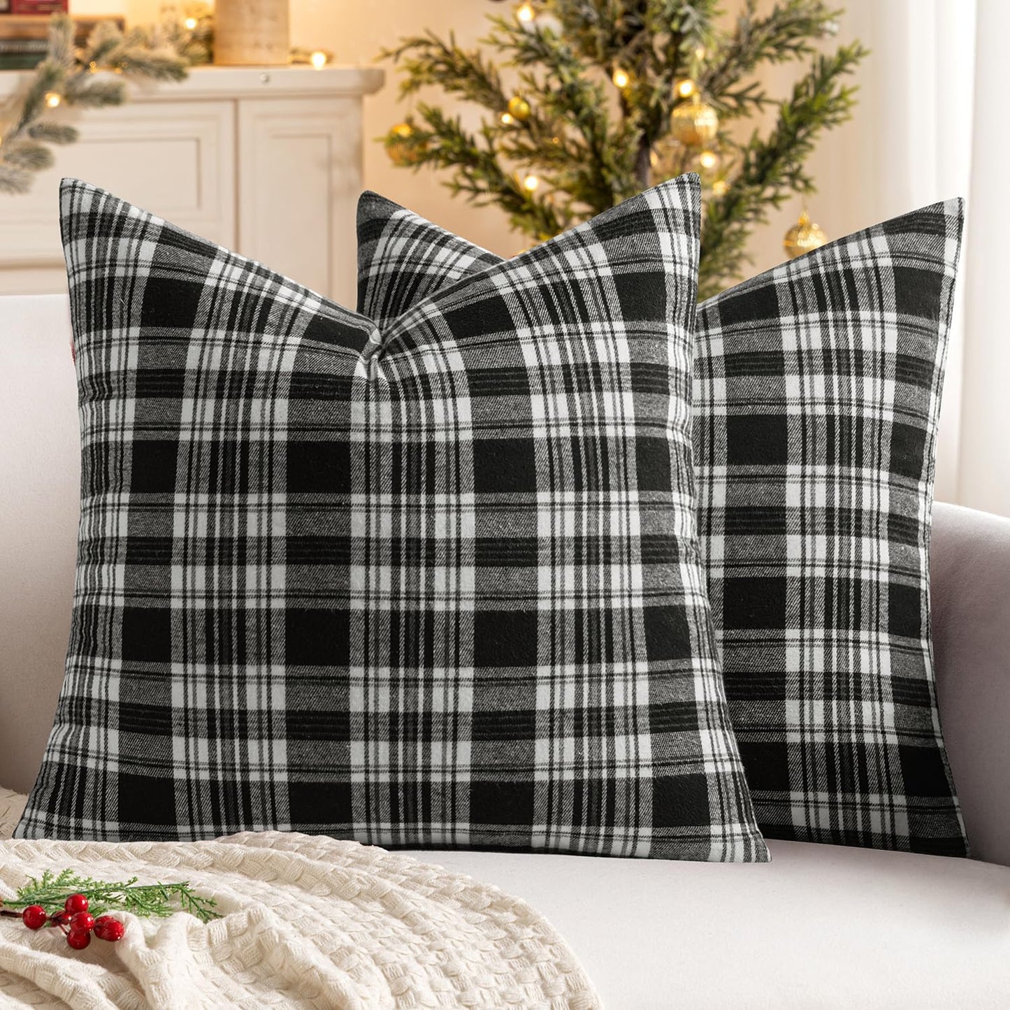 Fall Plaid Pillow Covers