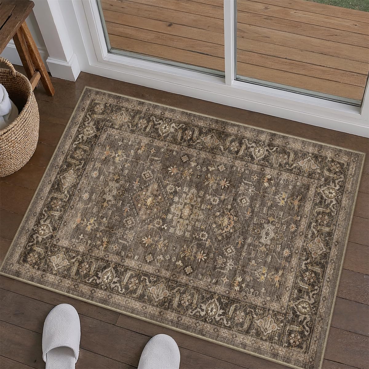 Dark Brown Vintage Rug