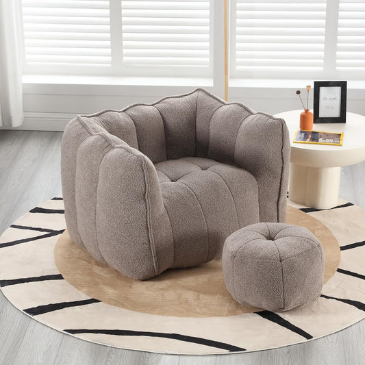 Bean Bag Couch with Ottoman