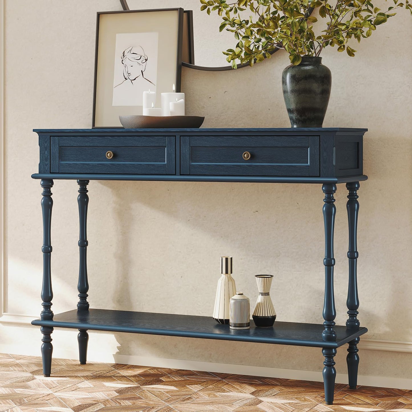 Console Table with 2 Drawers