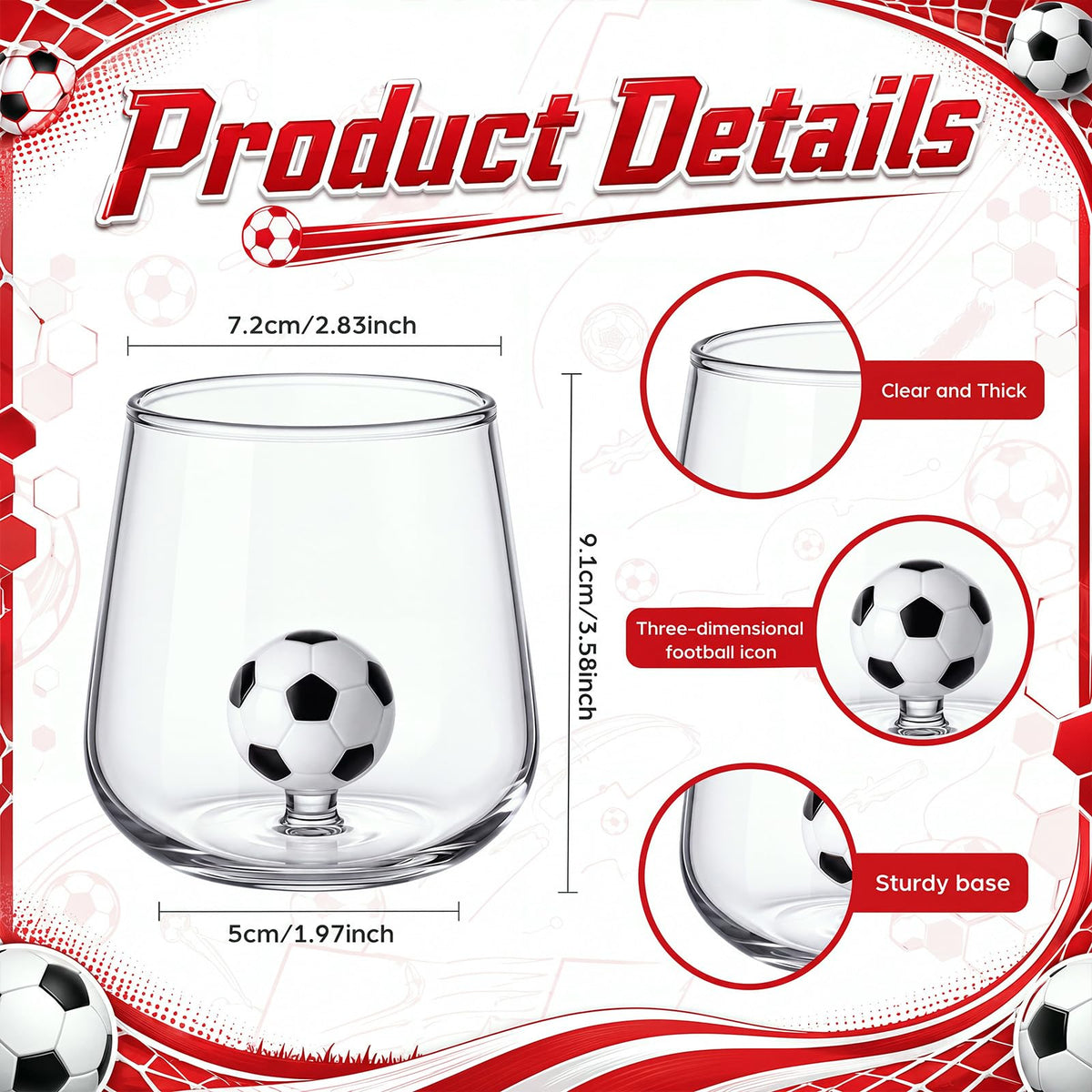 2 Pcs Halloween Wine Glass 12oz