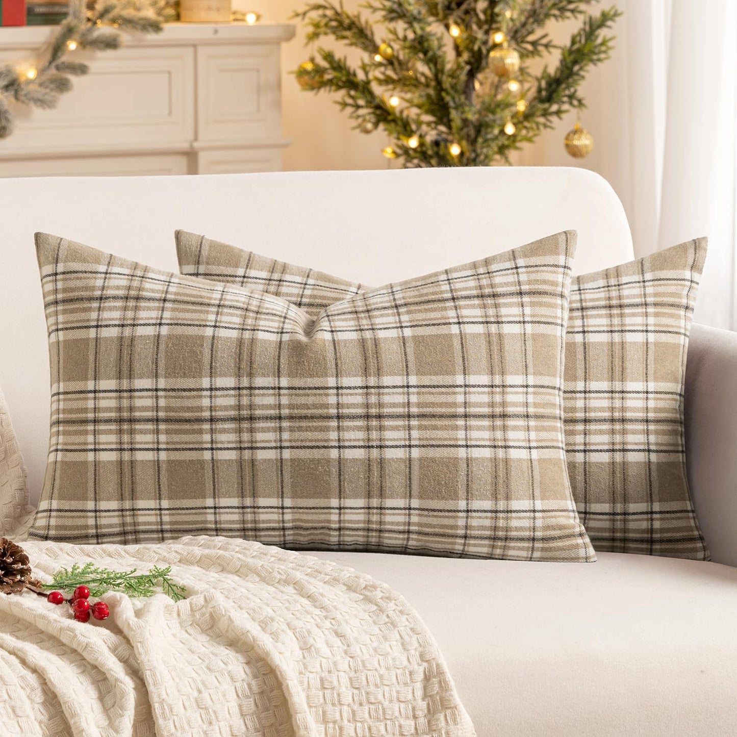 Fall Plaid Pillow Covers