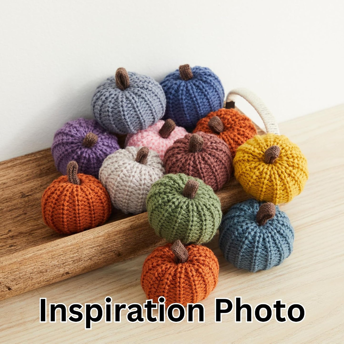 Set of 3 Cozy Knit Pumpkins