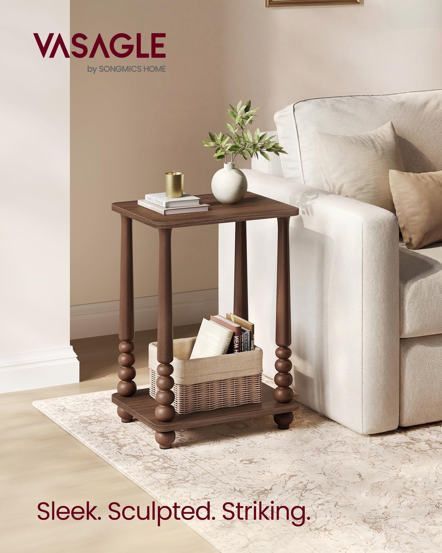Solid Wood Accent Nightstand