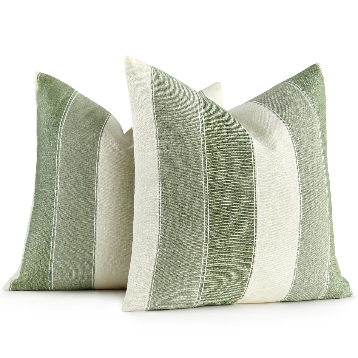 2 Pair Stripe Check Throw Pillow Covers 18x18Inch