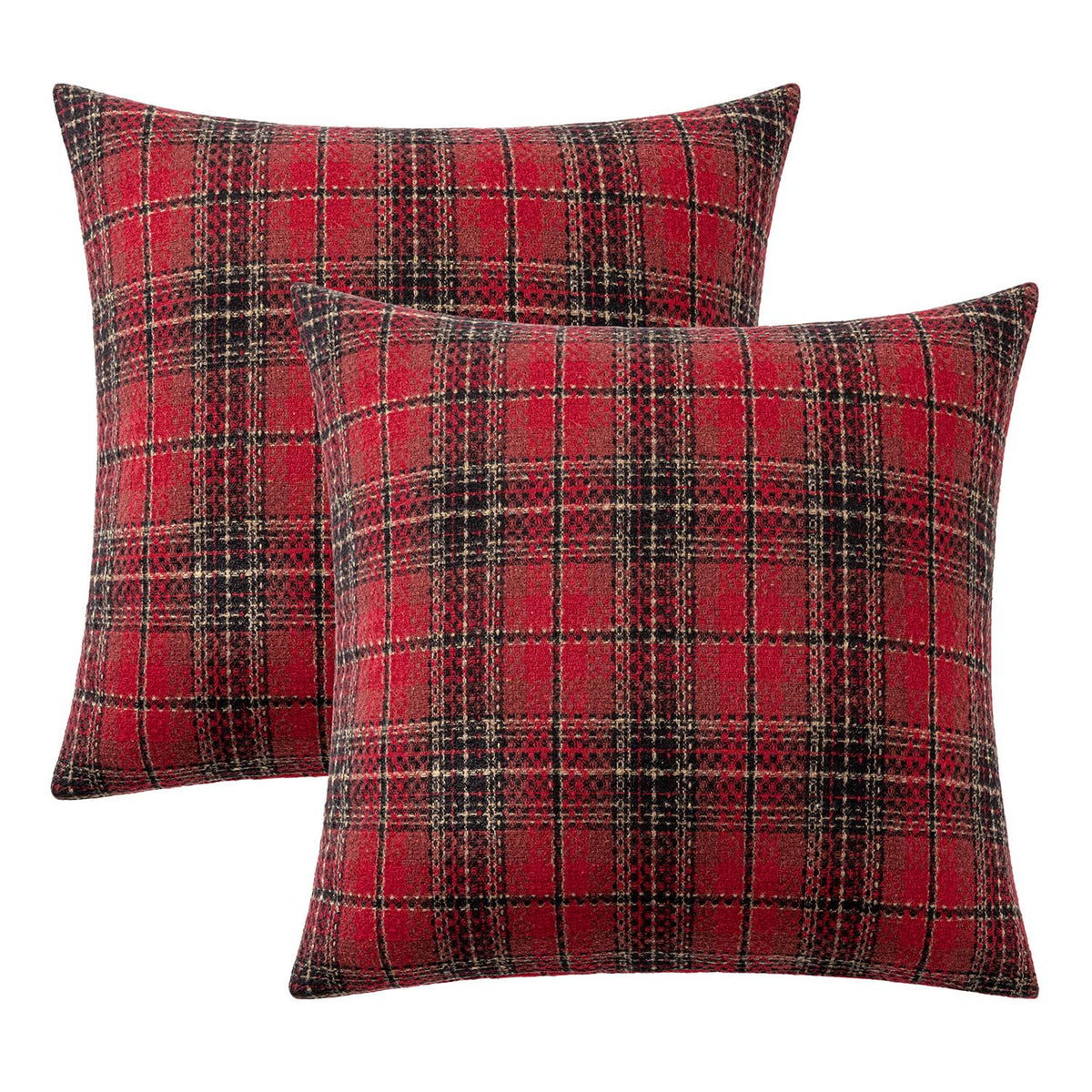 Plaid Throw Pillow Covers Fall 18x18 Inch