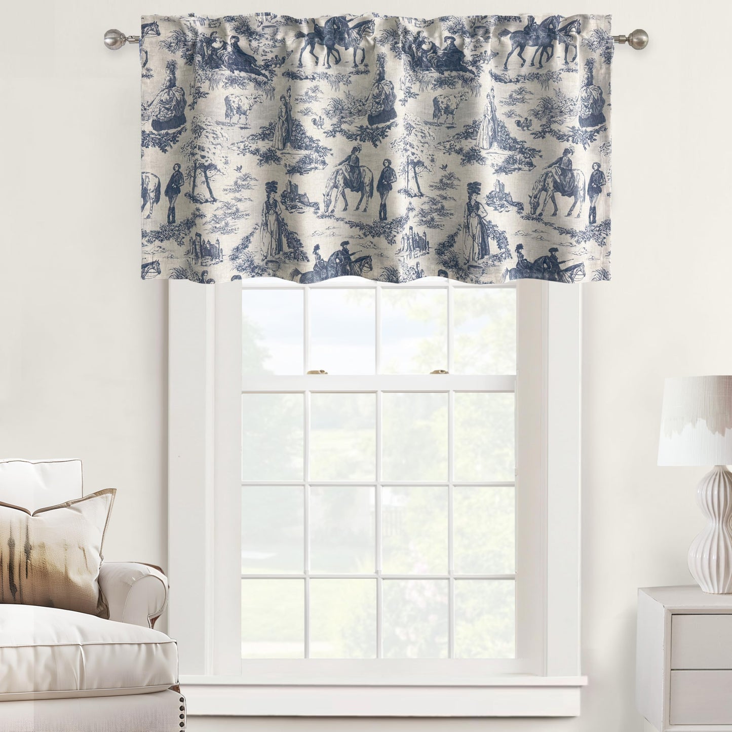 Linen Blackout Valance Window Curtain