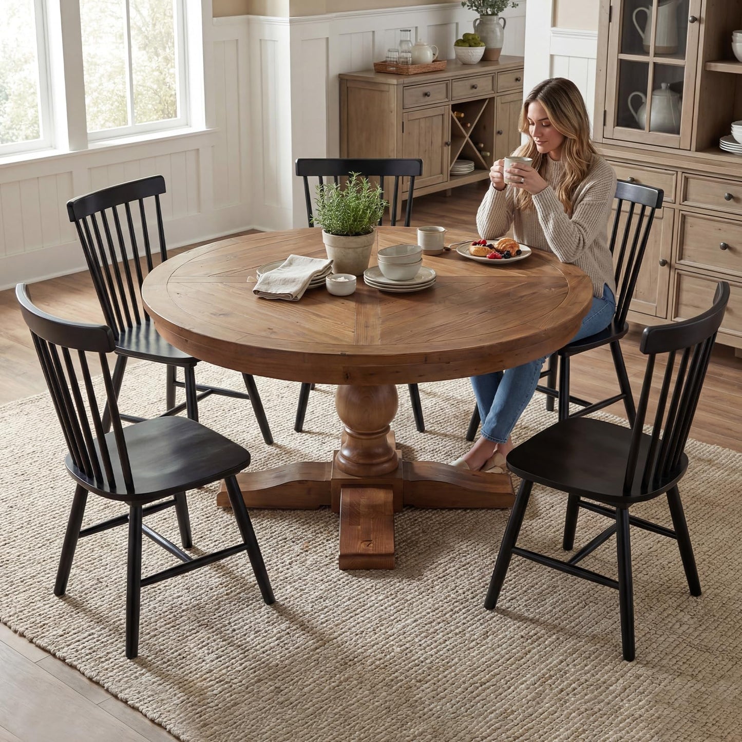 60" Round Dining Kitchen Table