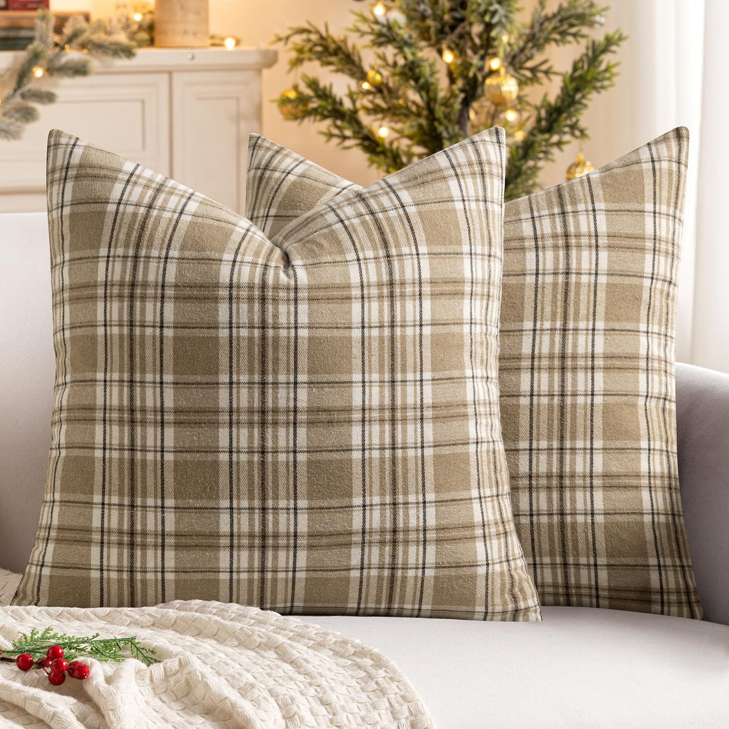 Fall Plaid Pillow Covers