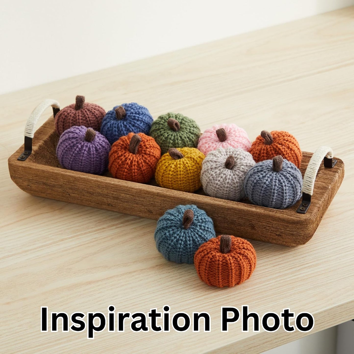 Set of 3 Cozy Knit Pumpkins