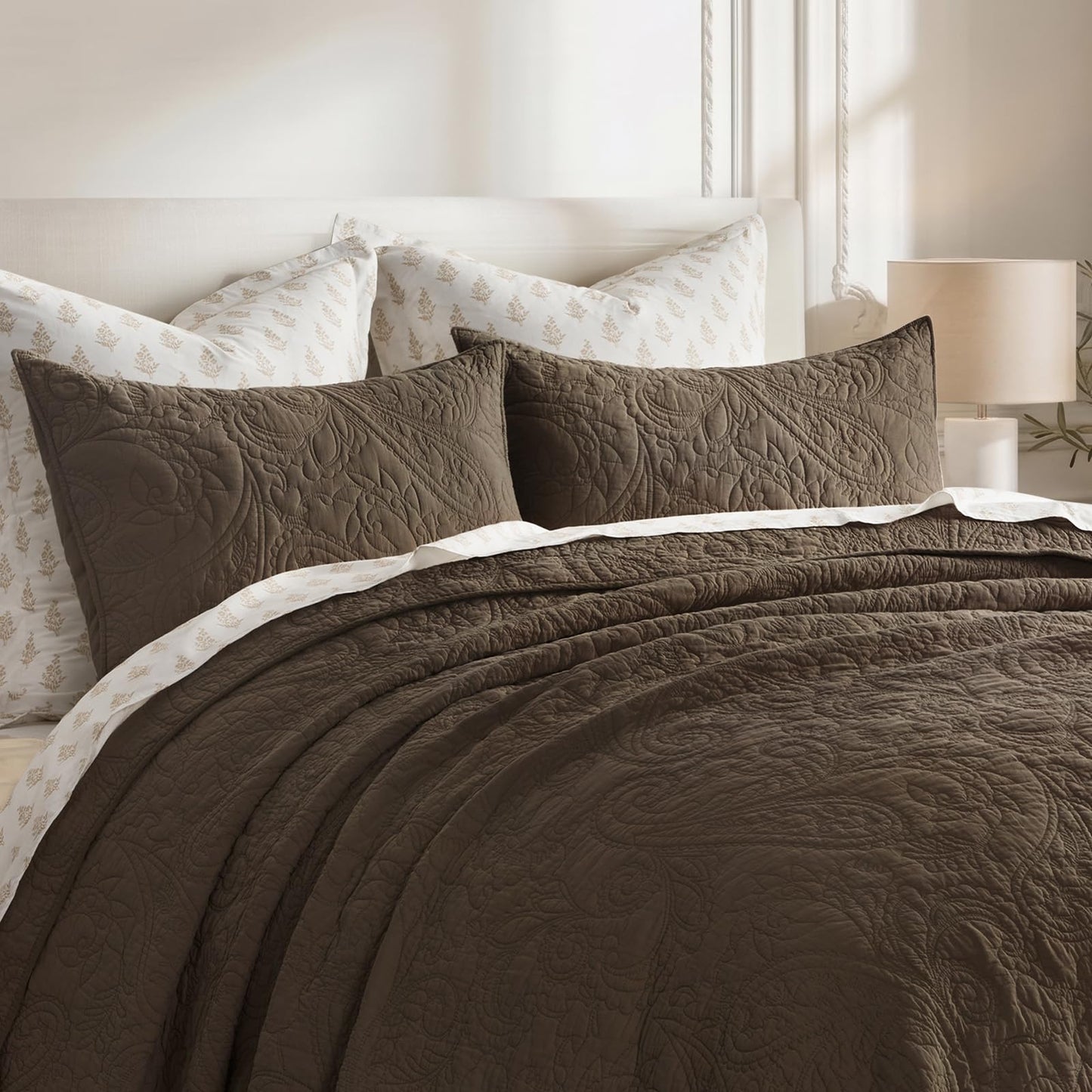 100% Cotton Scallop Quilt Set
