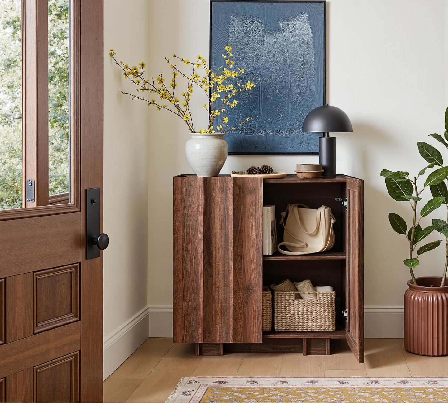 Modern Buffet Cabinet / Sideboard with Storage with Wave Design