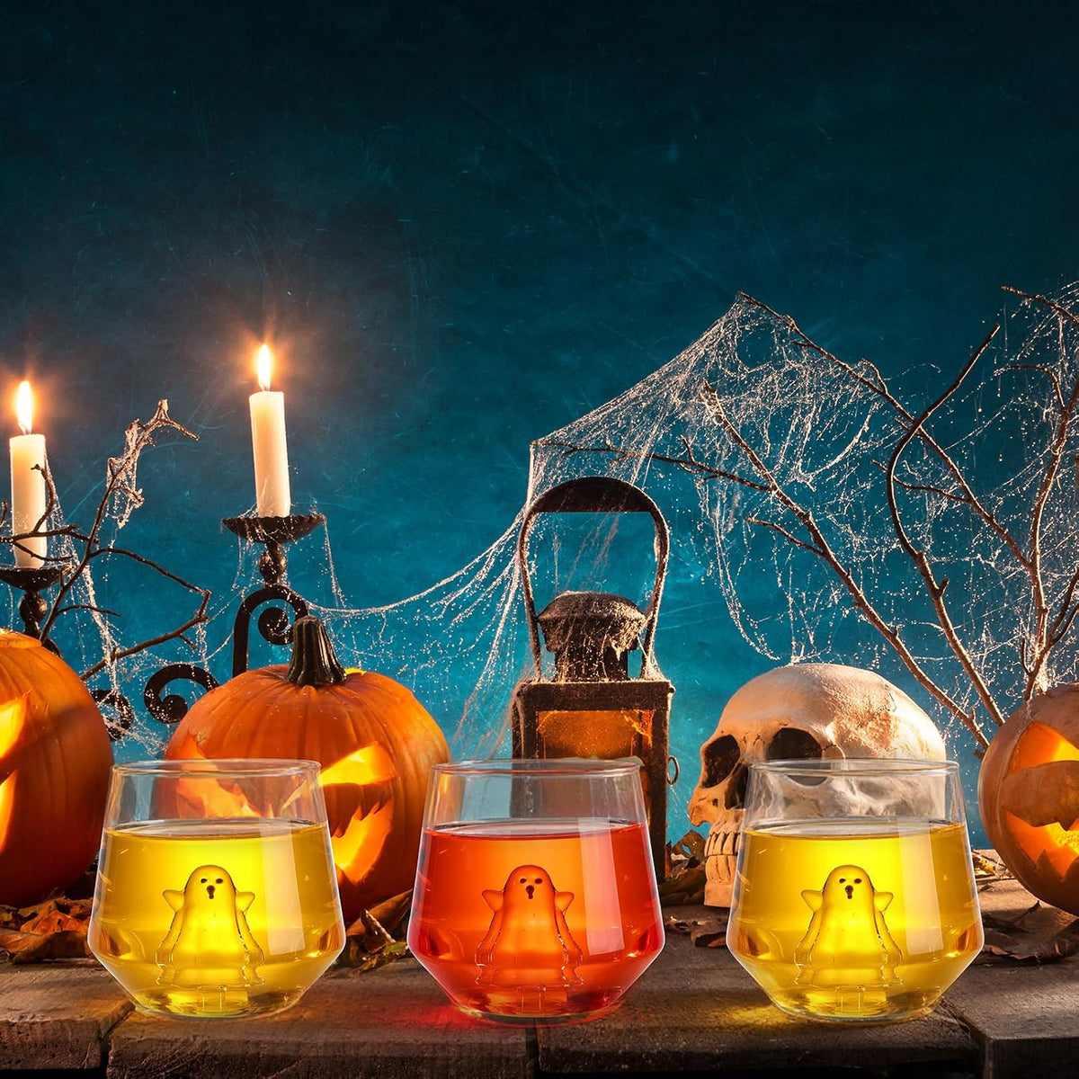 2 Pcs Halloween Wine Glass 12oz
