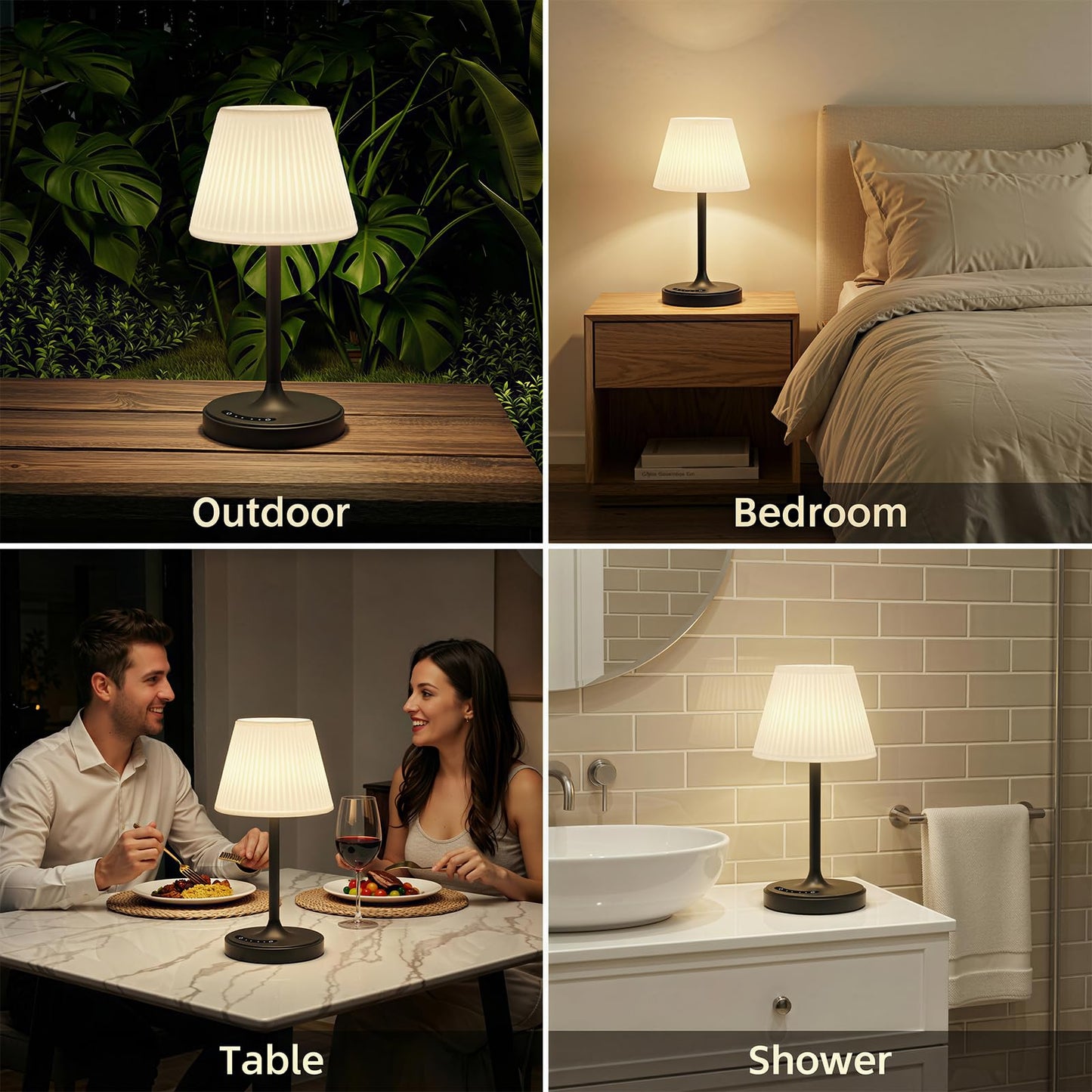 Cordless Waterproof Shower Lamp