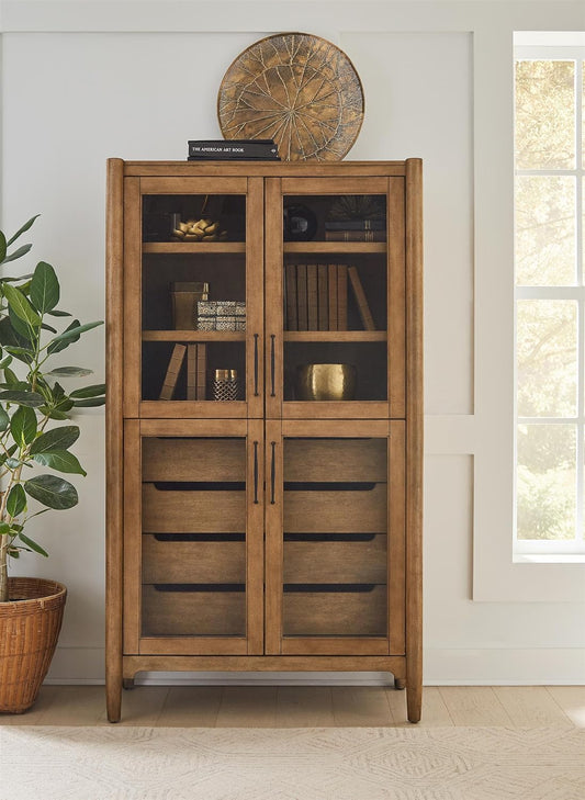 Wood Bookcase Display Cabinet