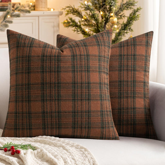 Fall Plaid Pillow Covers