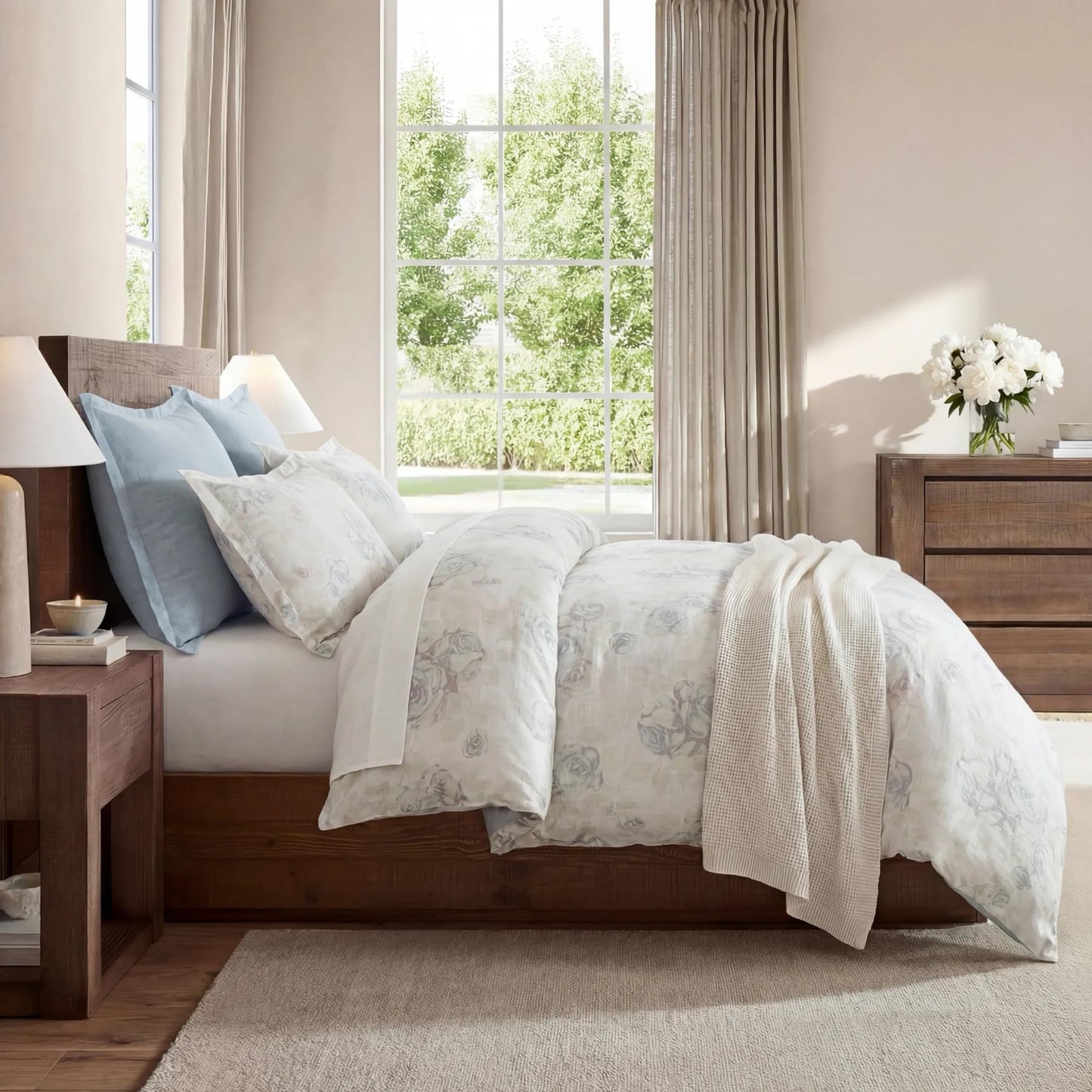 Victoria 3 Piece Duvet Cover Set with Pillow Shams