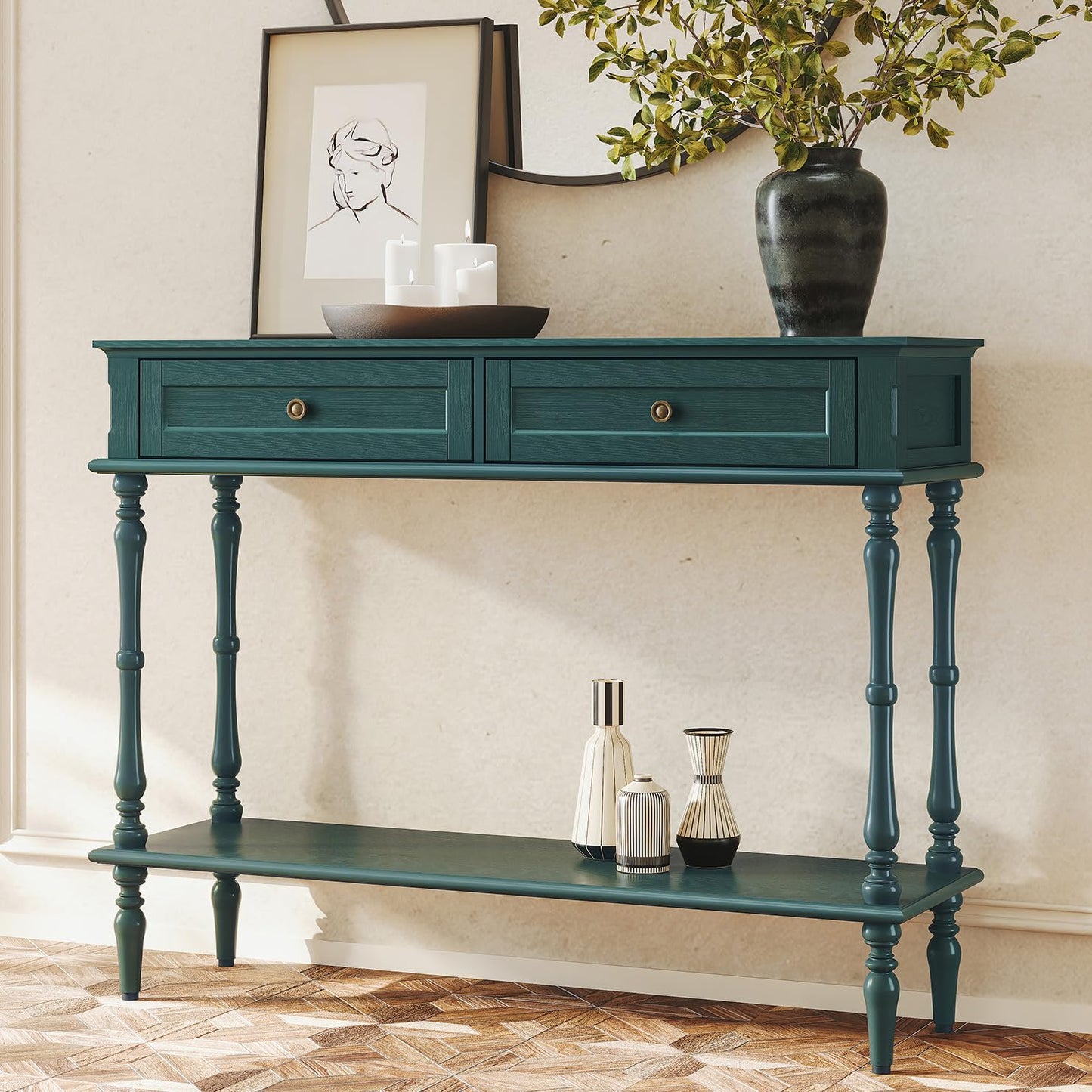 Console Table with 2 Drawers