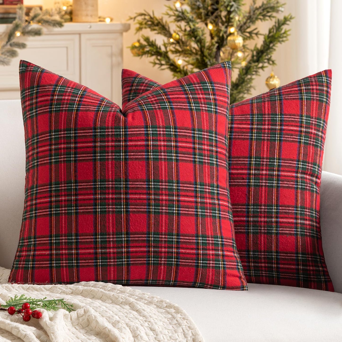Fall Plaid Pillow Covers
