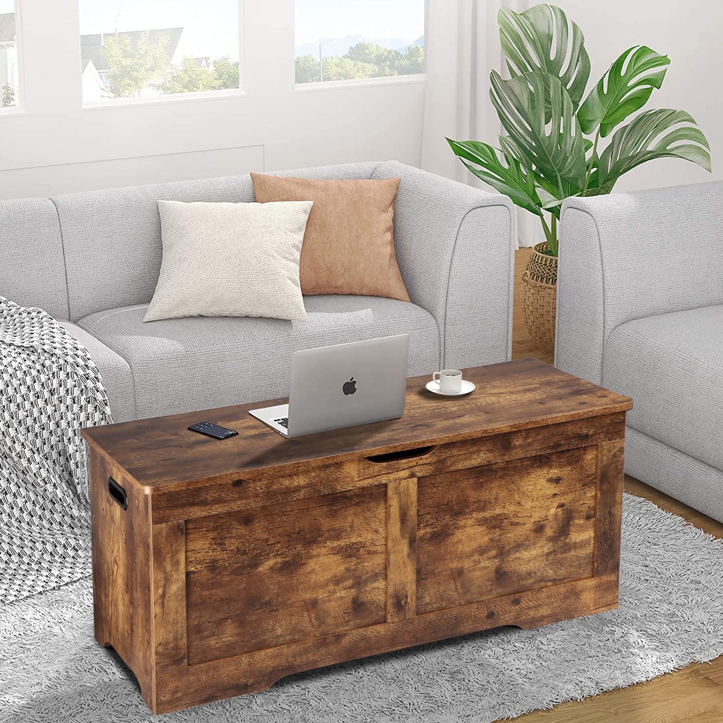 Timberer 47.2" Wooden Extra Large Storage Trunk