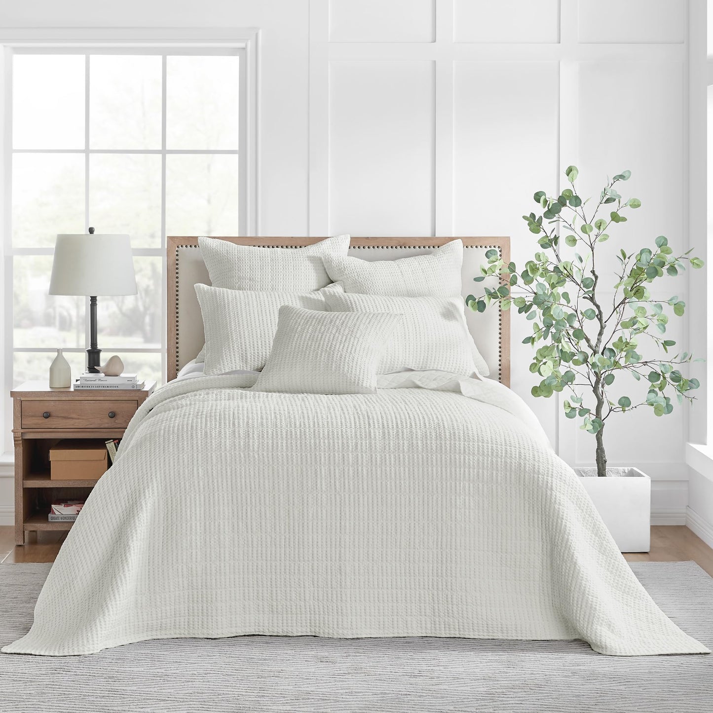 Levtex Home Mills Waffle King/Cal King Quilt Set (106x92in) with 2 Pillow Shams