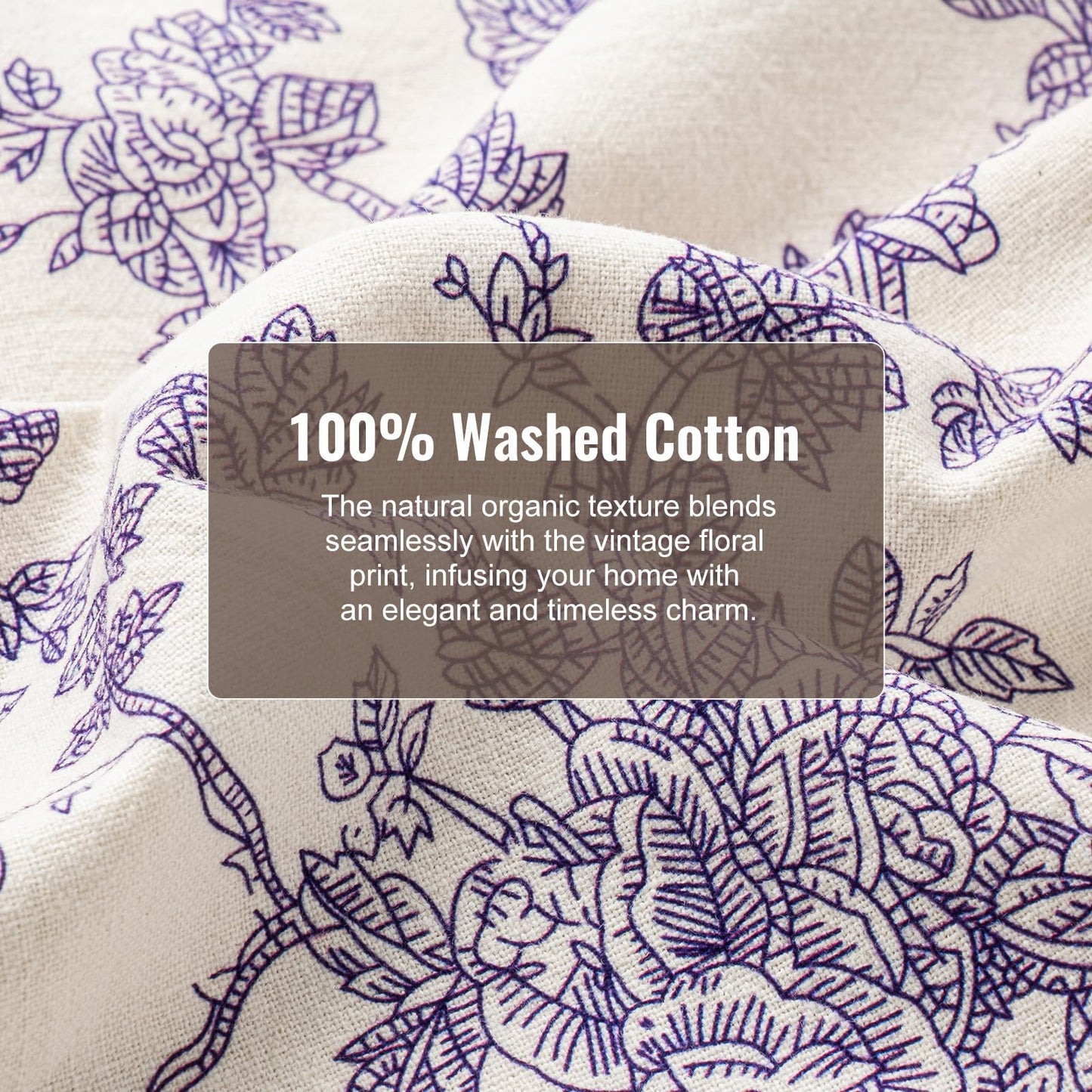100% Cotton French Pastoral Kitchen Towels Set of 2, Decorative Flour Sack Tea Towels with Hanging Loop 18x25 Inch Absorbent Dish Cloths Farmhouse Home Decor, Brown