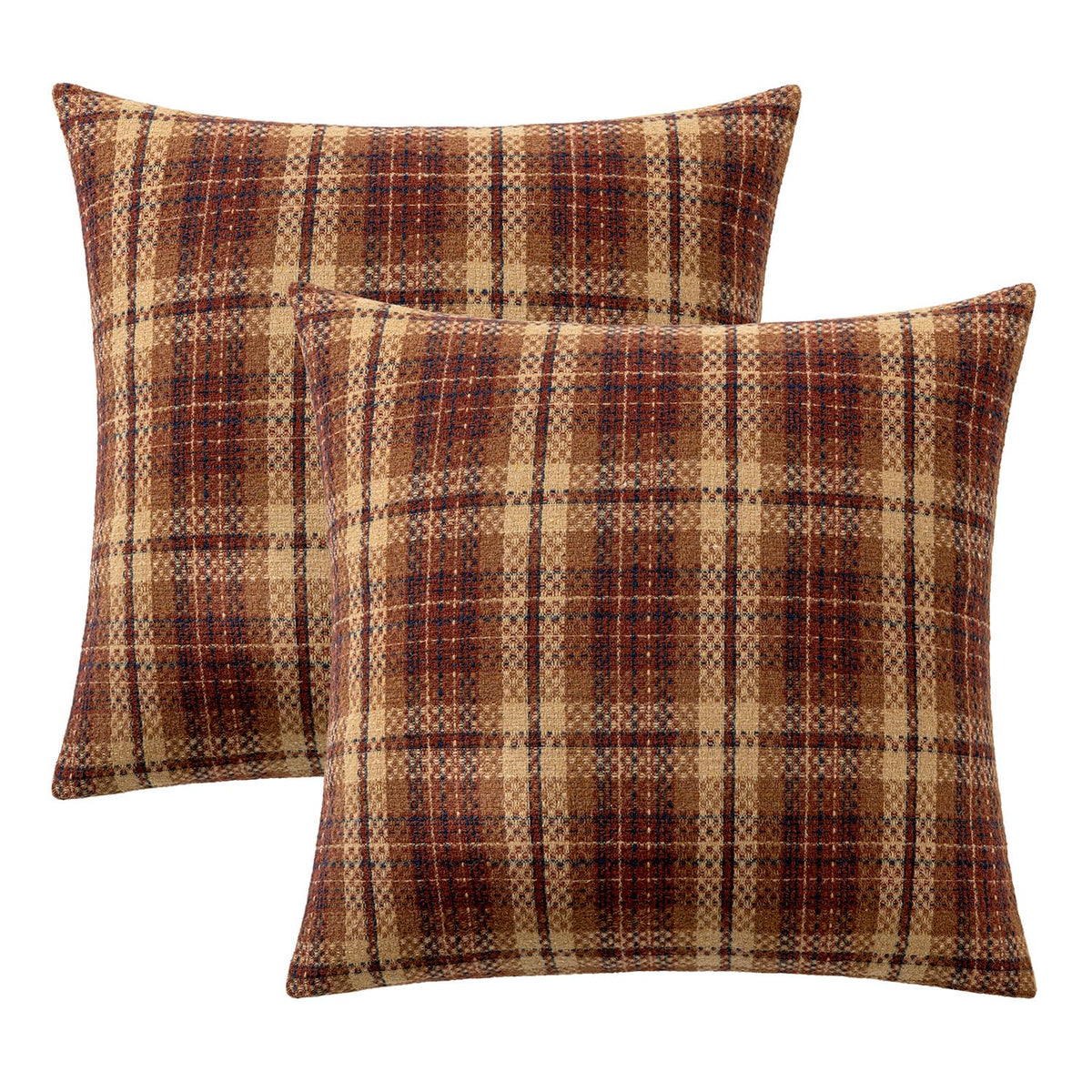 Plaid Throw Pillow Covers Fall 18x18 Inch