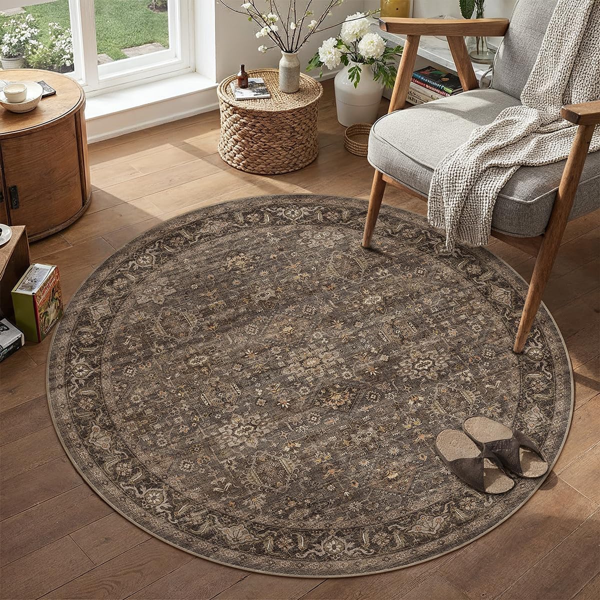 Dark Brown Vintage Rug