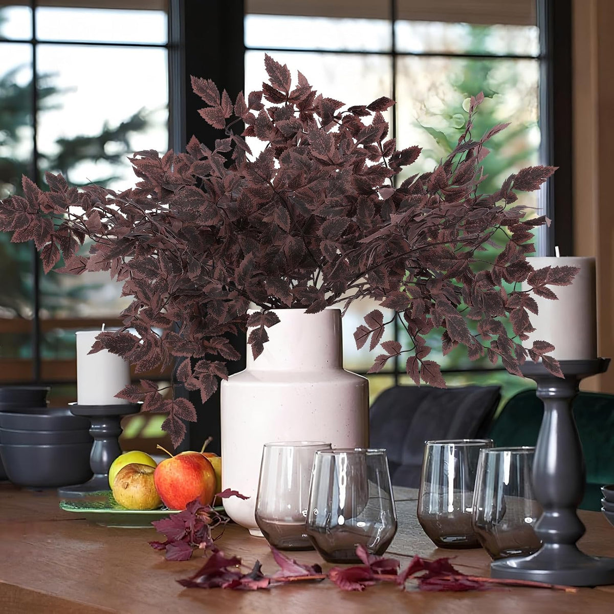 4 Pcs Artificial Cimicifuga Leaf Spray