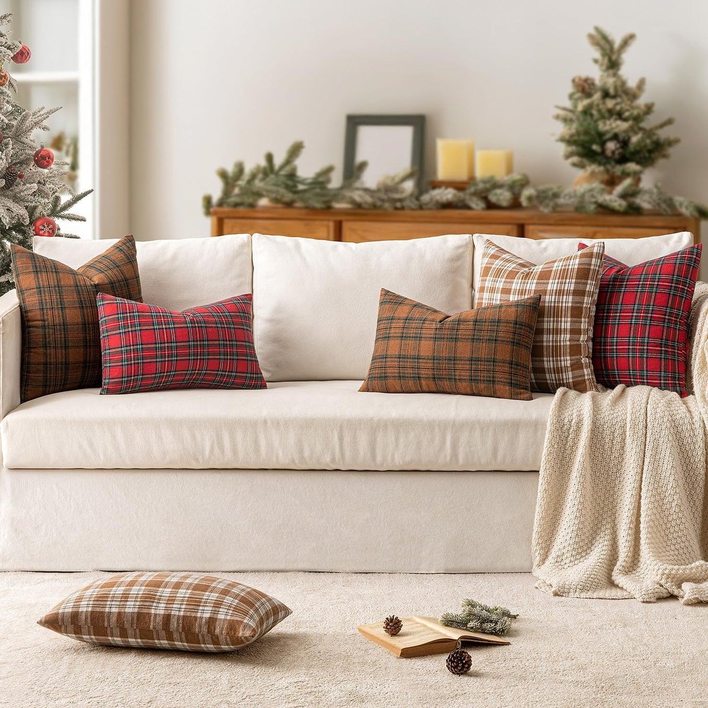 Fall Plaid Pillow Covers