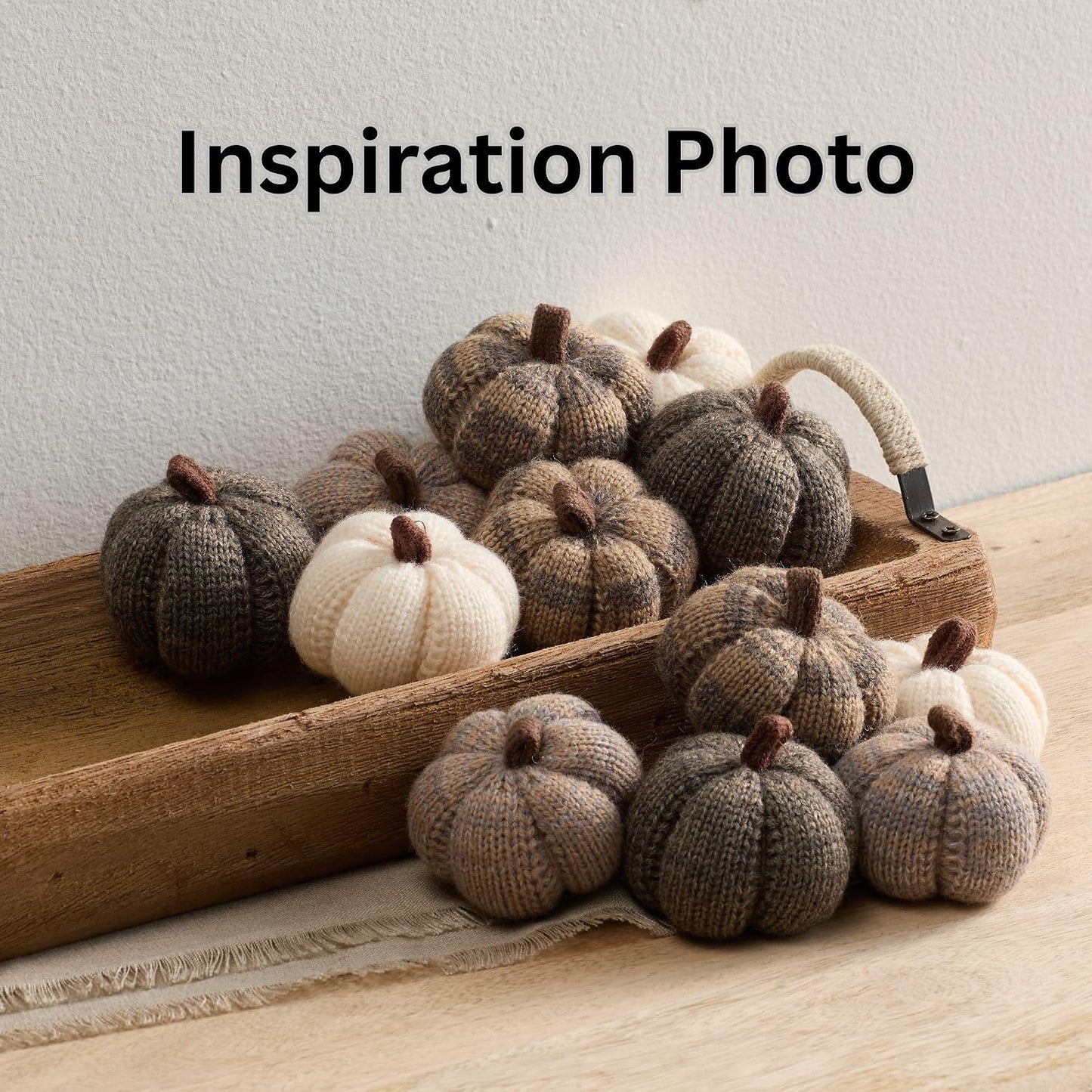 Set of 3 Cozy Knit Pumpkins