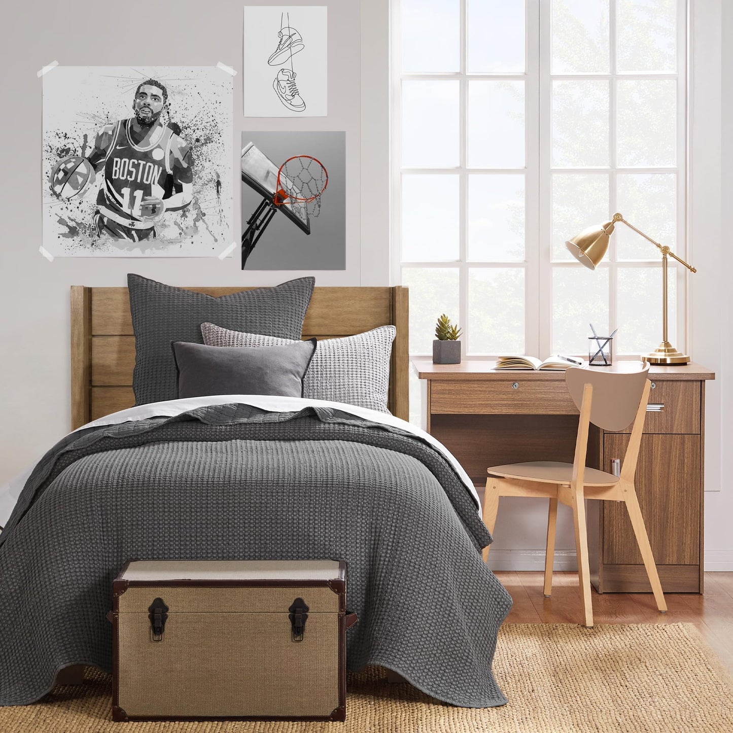 Levtex Home Mills Waffle King/Cal King Quilt Set (106x92in) with 2 Pillow Shams