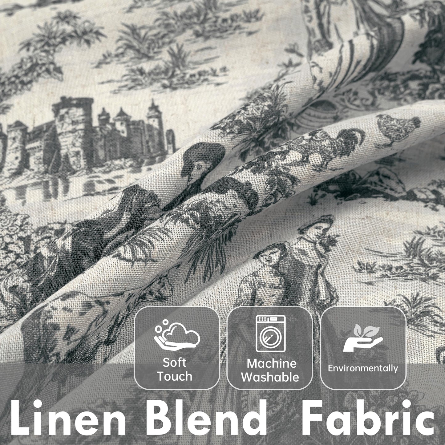Linen Blackout Valance Window Curtain