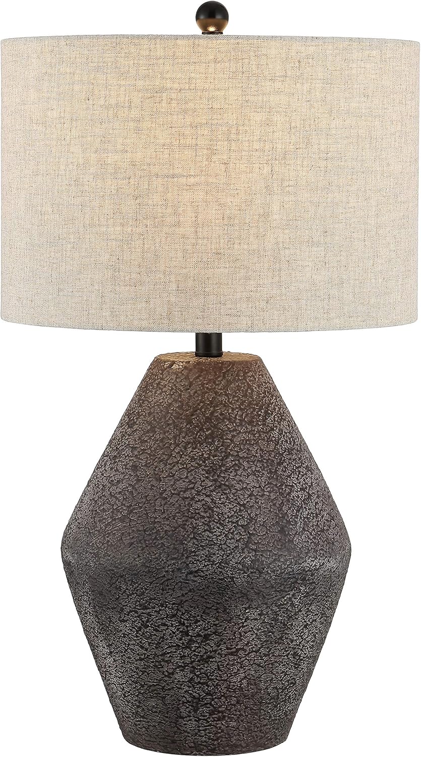 SAFAVIEH Lighting Collection – Ersta Brown Modern Rustic Farmhouse Table Lamp, 27-Inch Accent Lamp for Bedroom, Living Room, Home Office (TBL4367A)