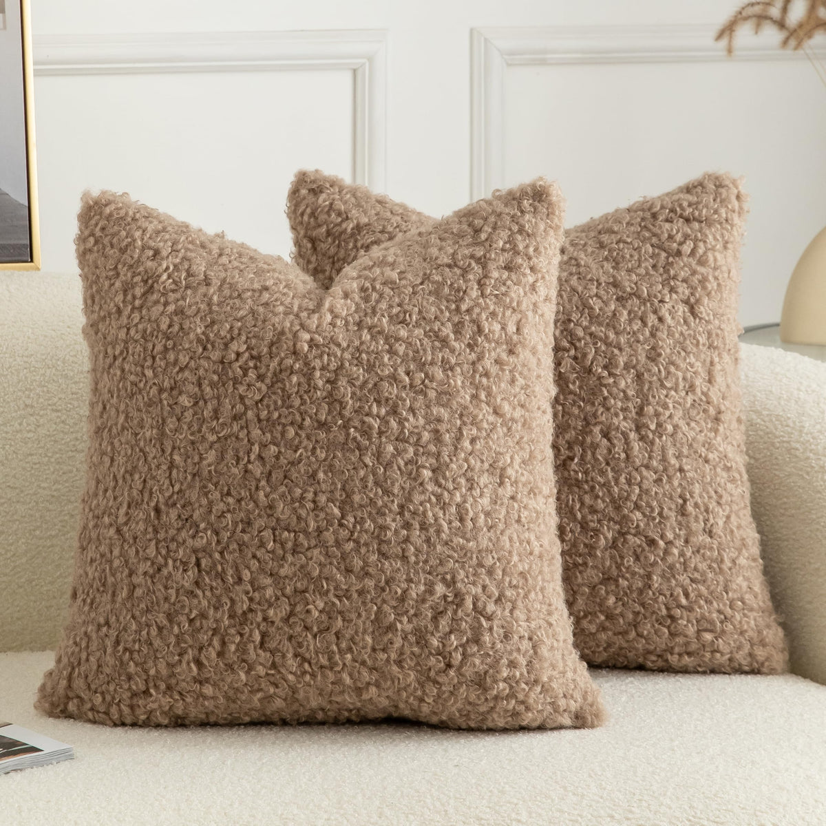 Pack of 2 Curly Teddy Wool Faux Fur