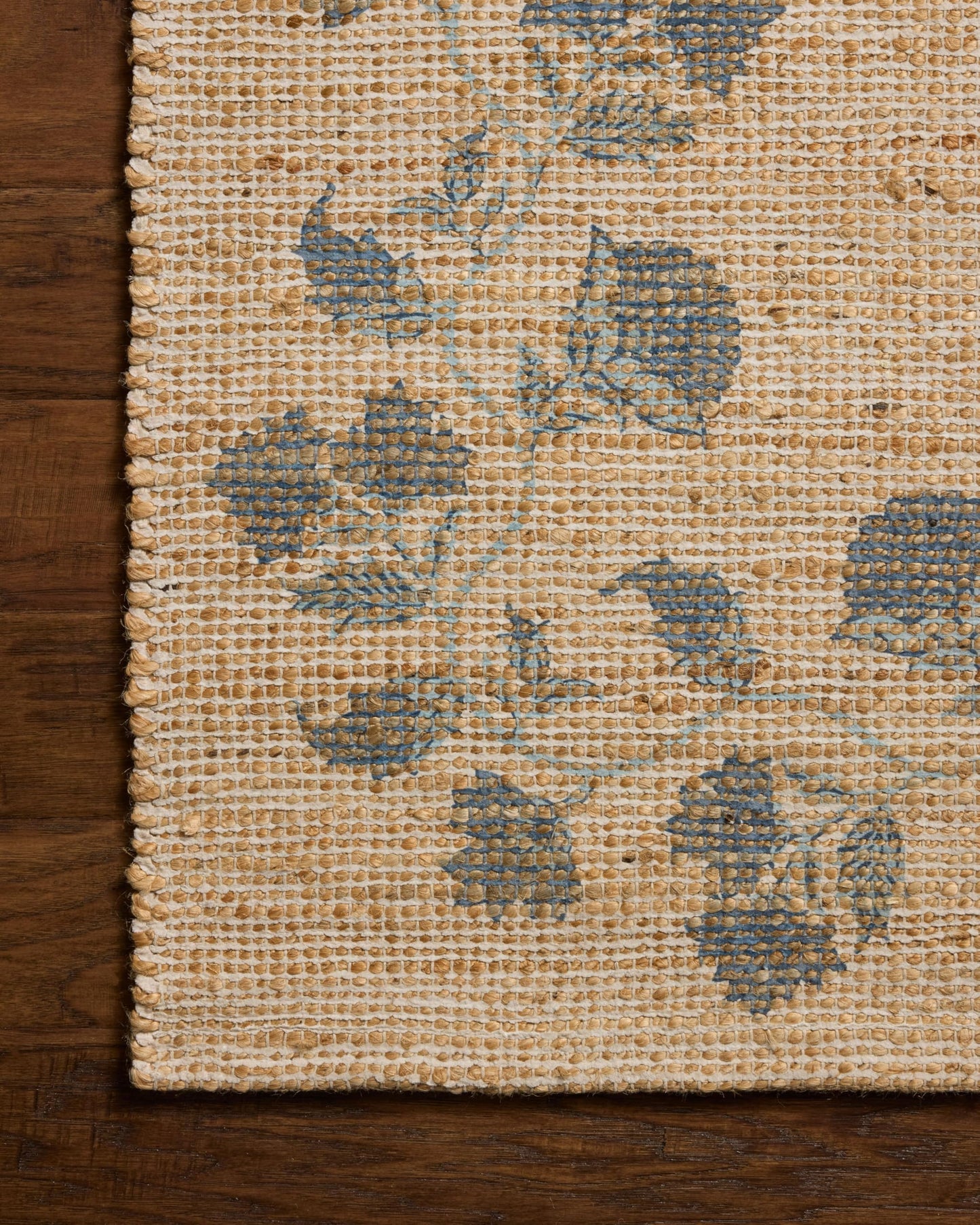 Loloi Chris Loves Julia Rue Collection Wheat/Sage Jute Neutral Floral Rug
