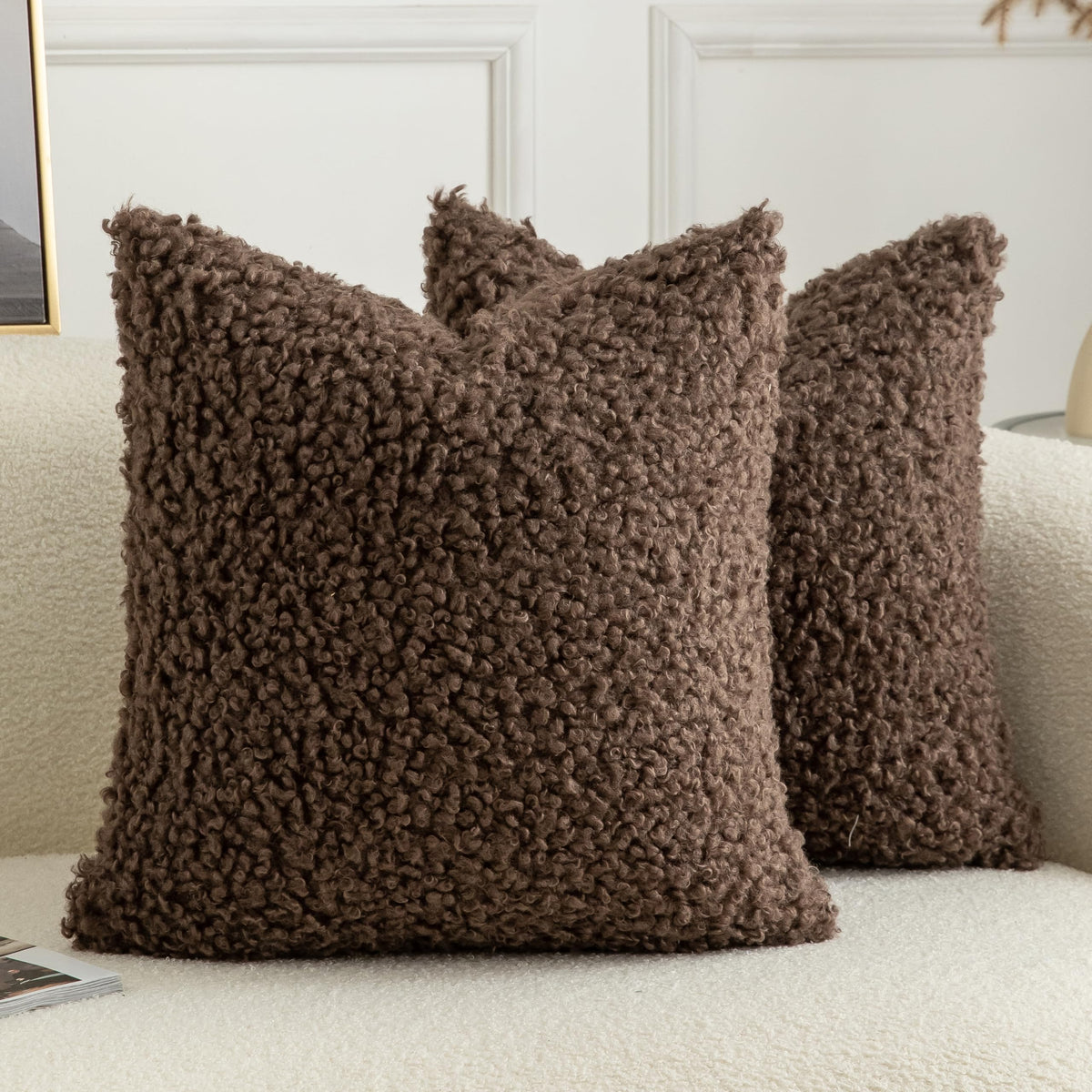 Pack of 2 Curly Teddy Wool Faux Fur