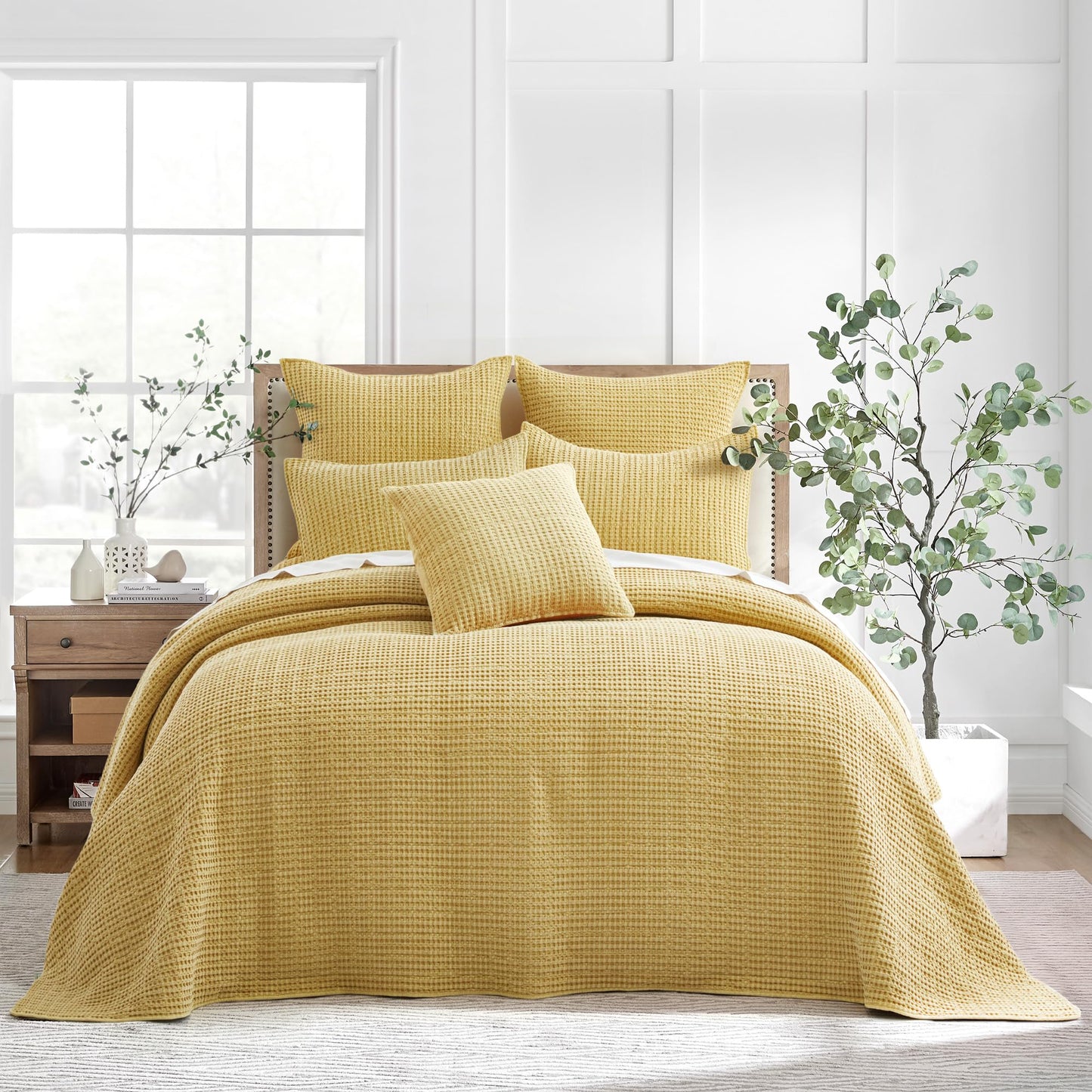 Levtex Home Mills Waffle King/Cal King Quilt Set (106x92in) with 2 Pillow Shams