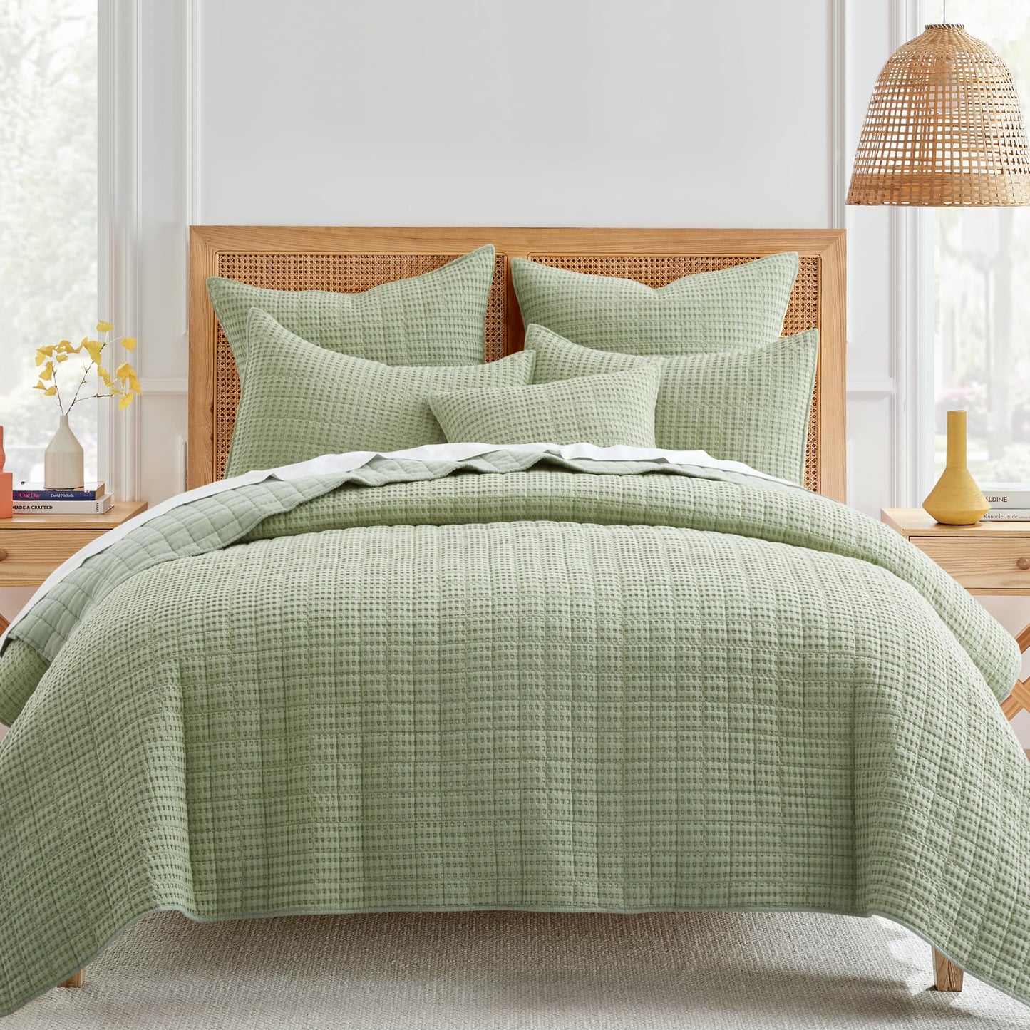 Levtex Home Mills Waffle King/Cal King Quilt Set (106x92in) with 2 Pillow Shams