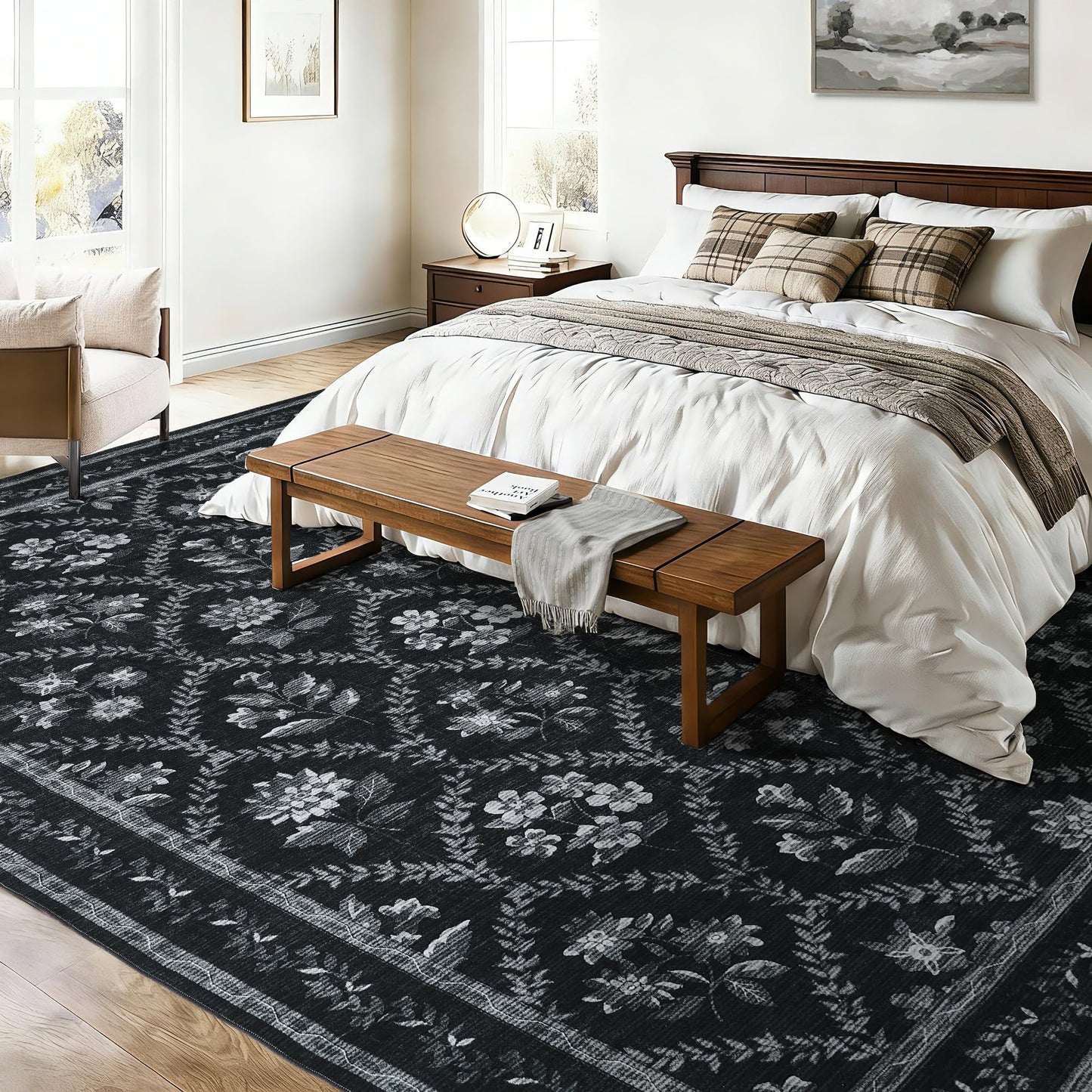 Floral Living Room Rug