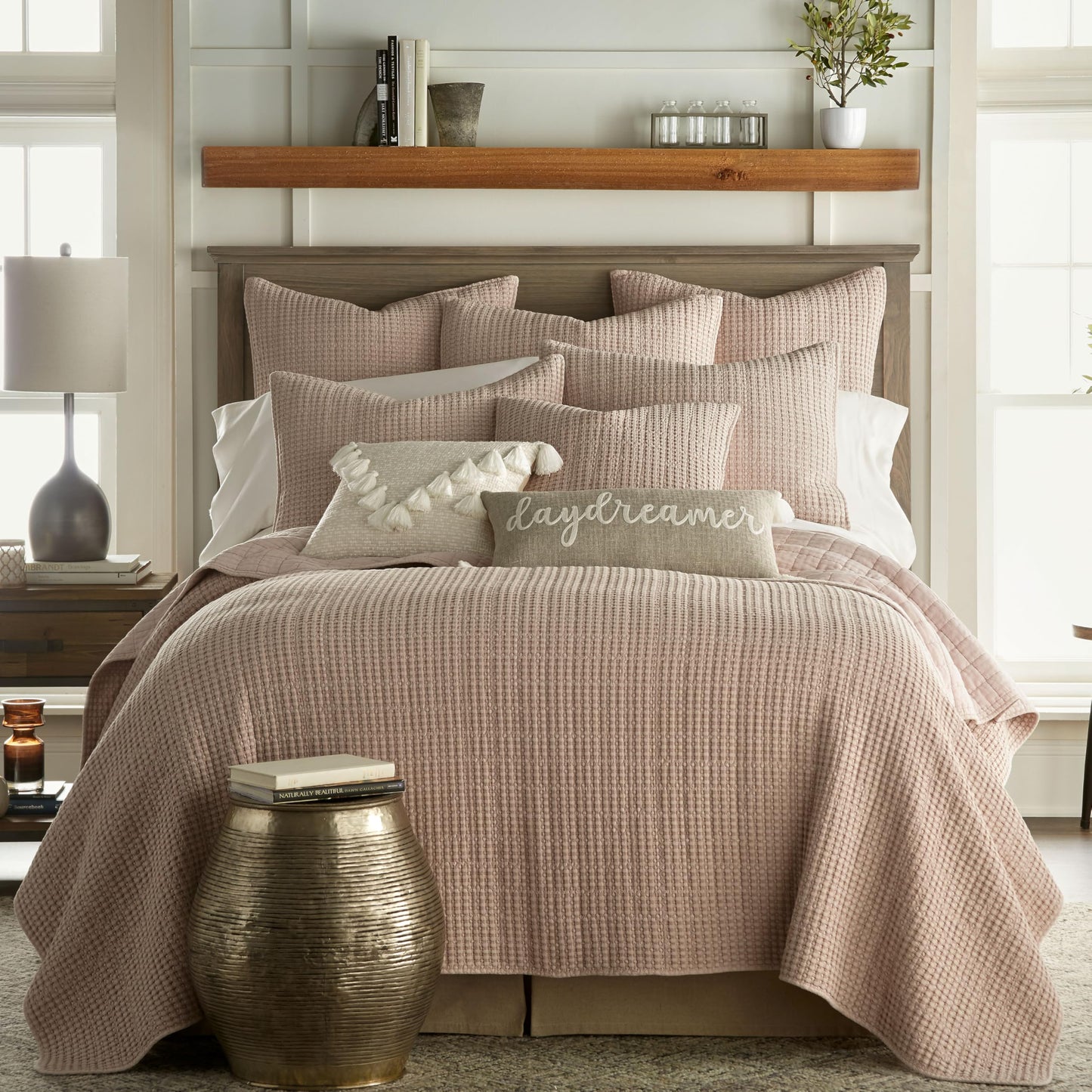 Levtex Home Mills Waffle King/Cal King Quilt Set (106x92in) with 2 Pillow Shams
