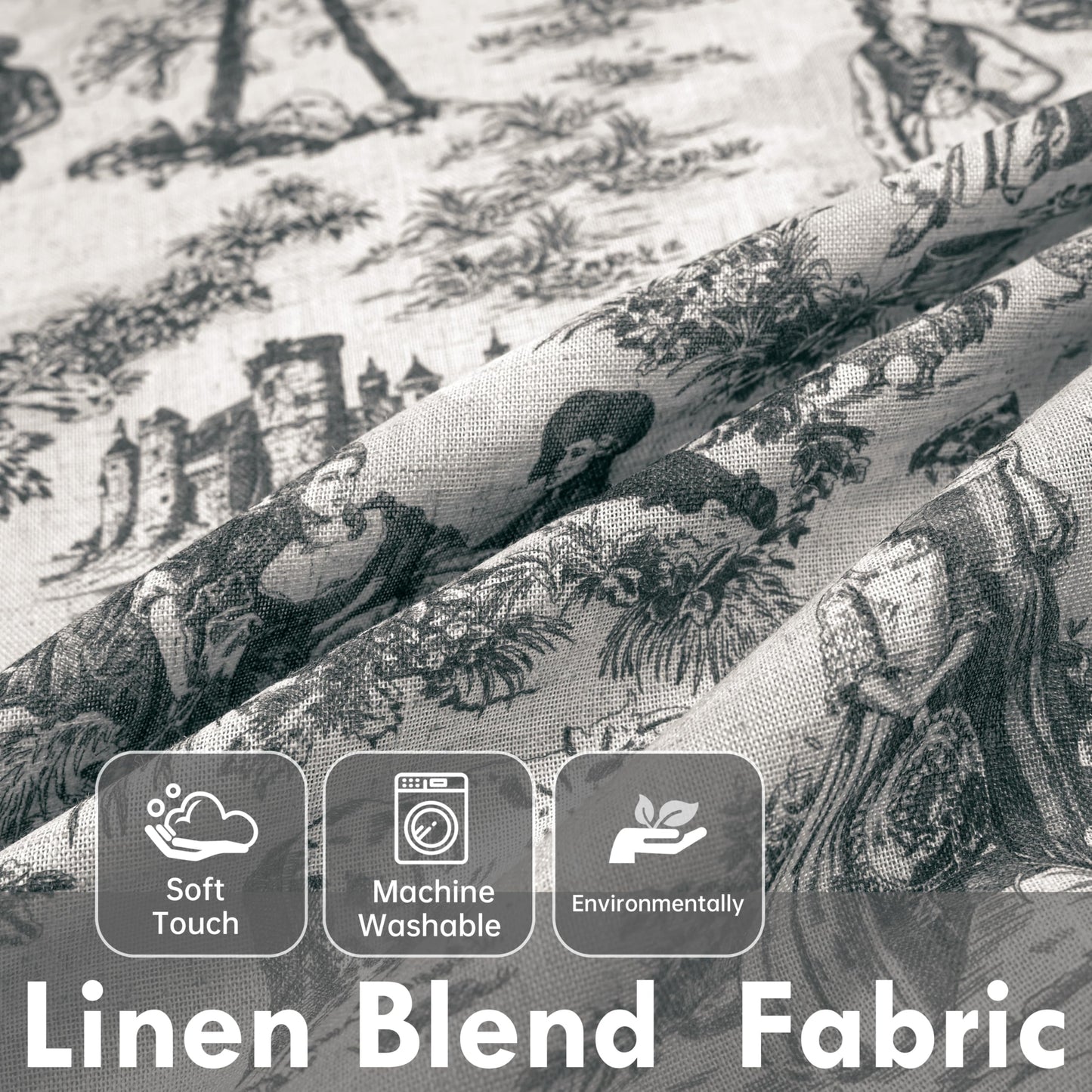 Linen Blackout Valance Window Curtain
