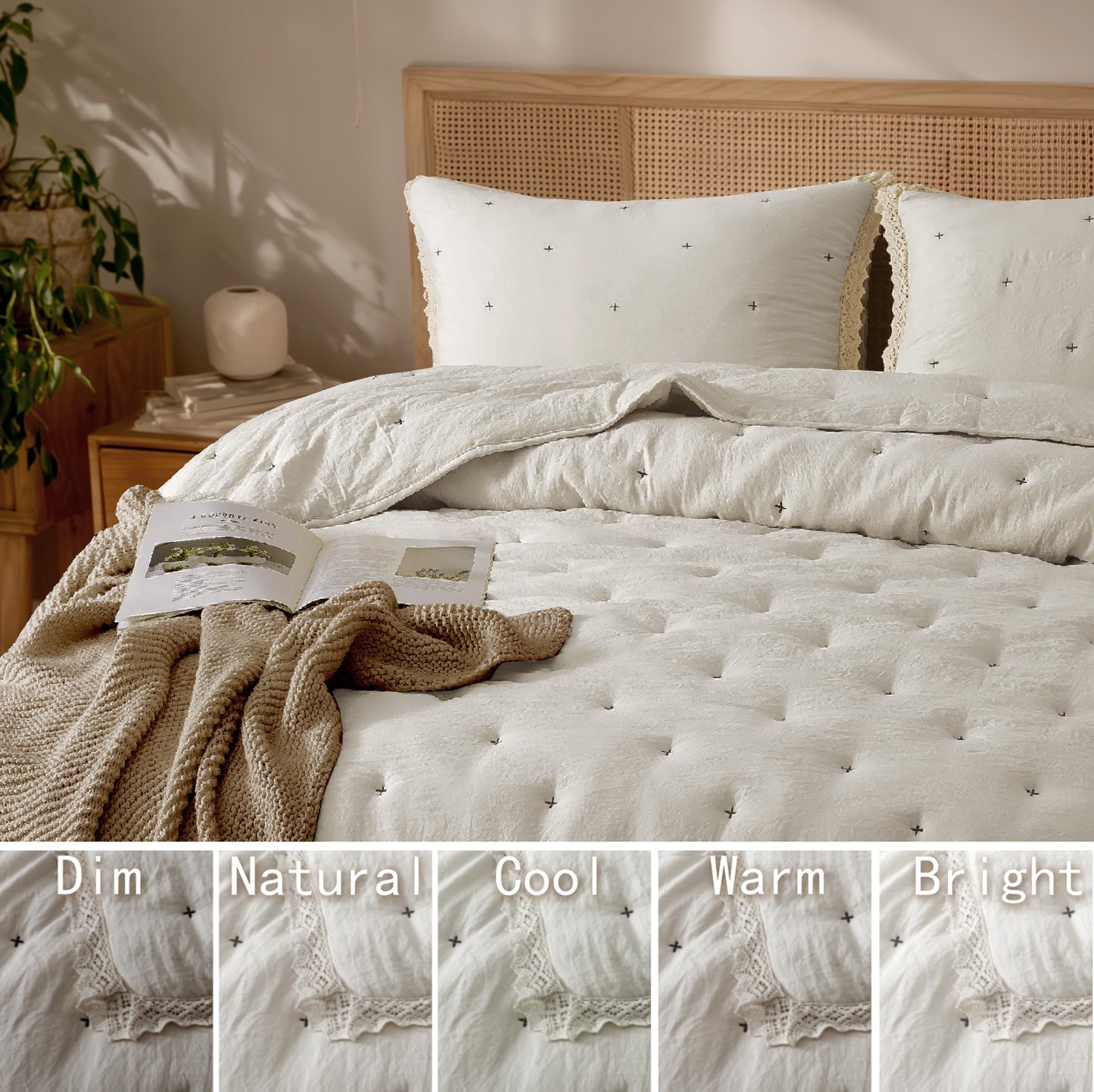 Lightweight Quilt Bedding Set with 1 Pillow Sham