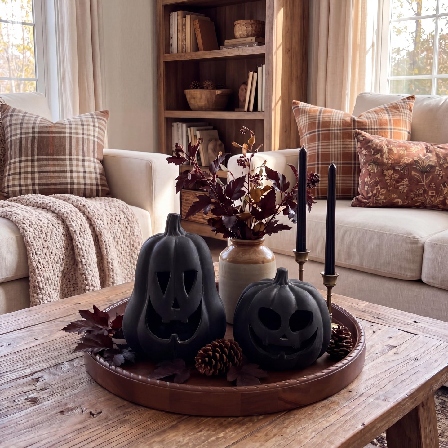 2 Pack Fall Terracotta Pumpkins
