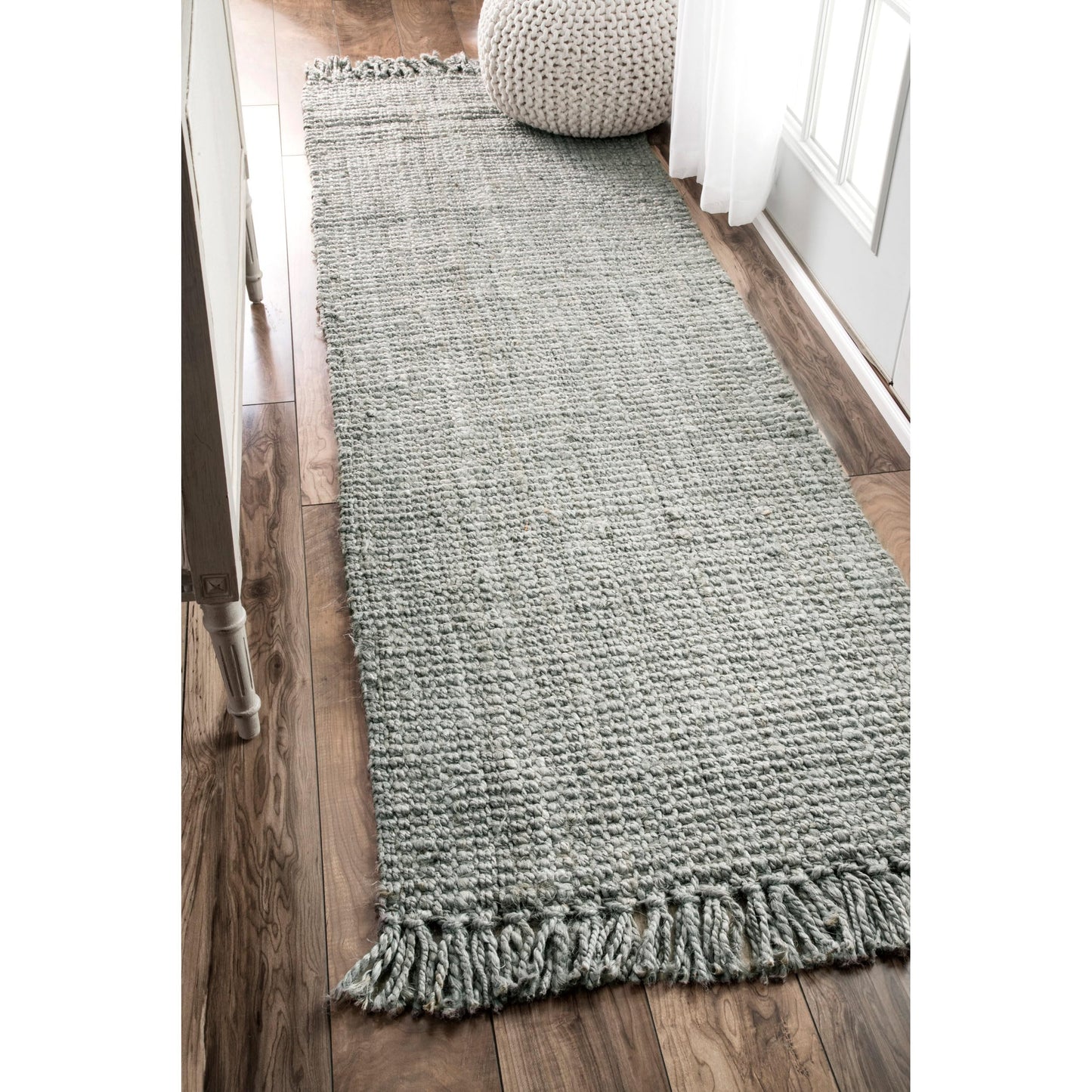 Chocolate Solid Flatweave Area Rug, 5' x 8'